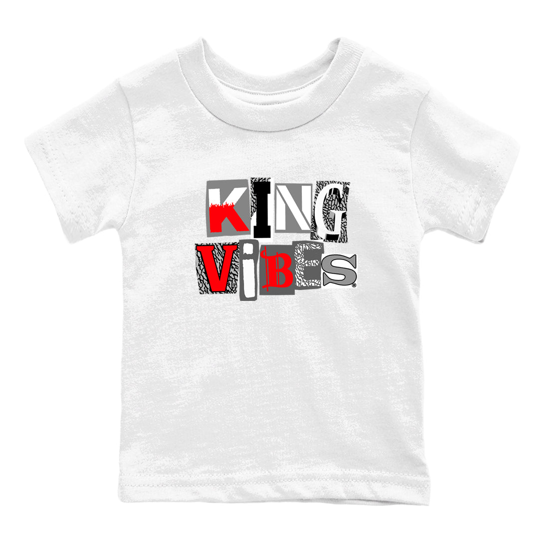 King Vibes snkmatch Tees Kids - Air Jordan 3 Cement Grey
