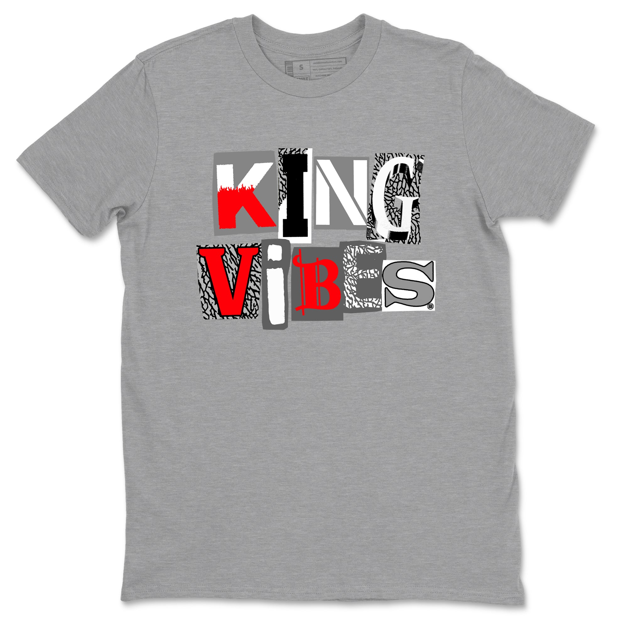 King Vibes snkmatch Tees - Air Jordan 3 Cement Grey