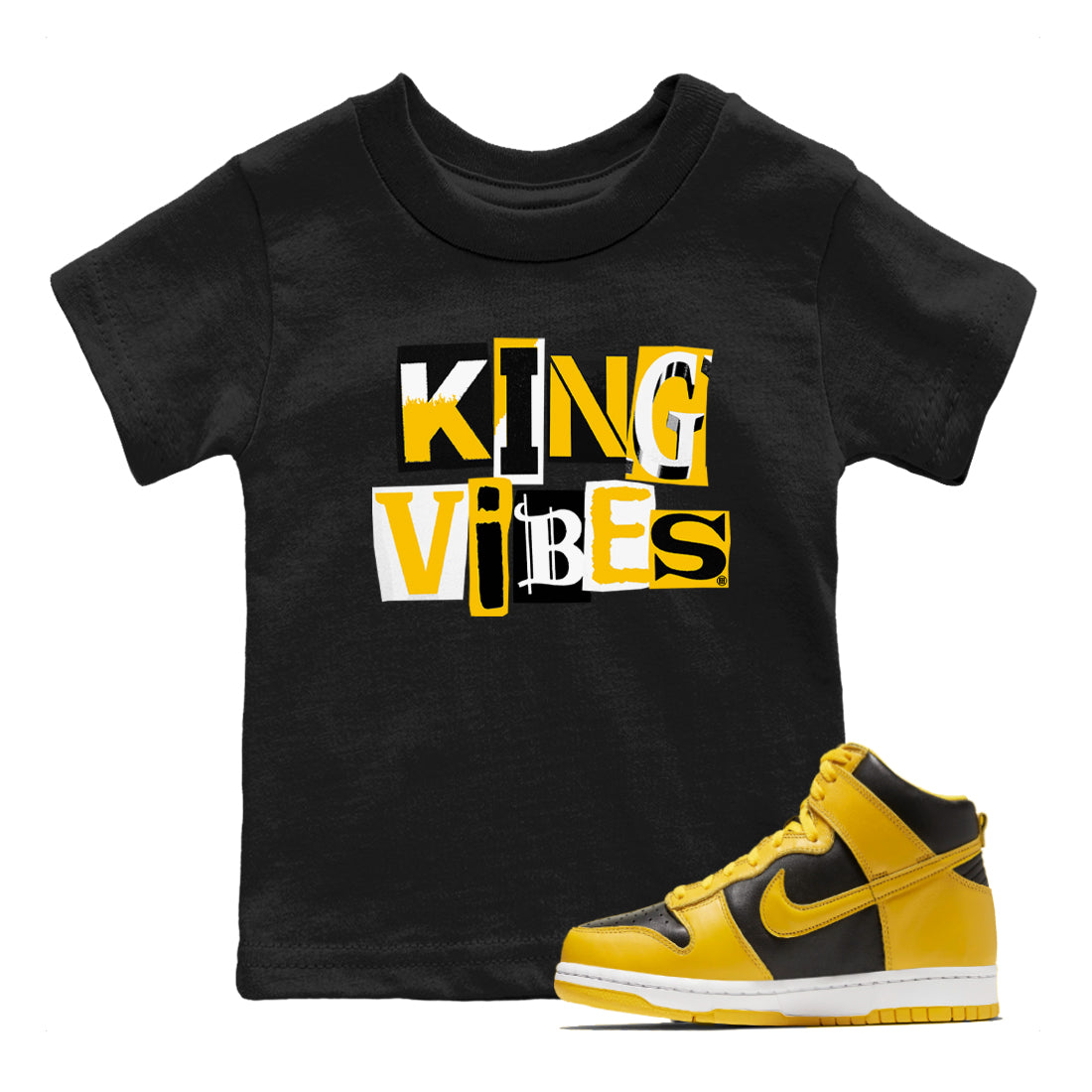 King Vibes snkmatch Tees Kids - Dunk High Pollen