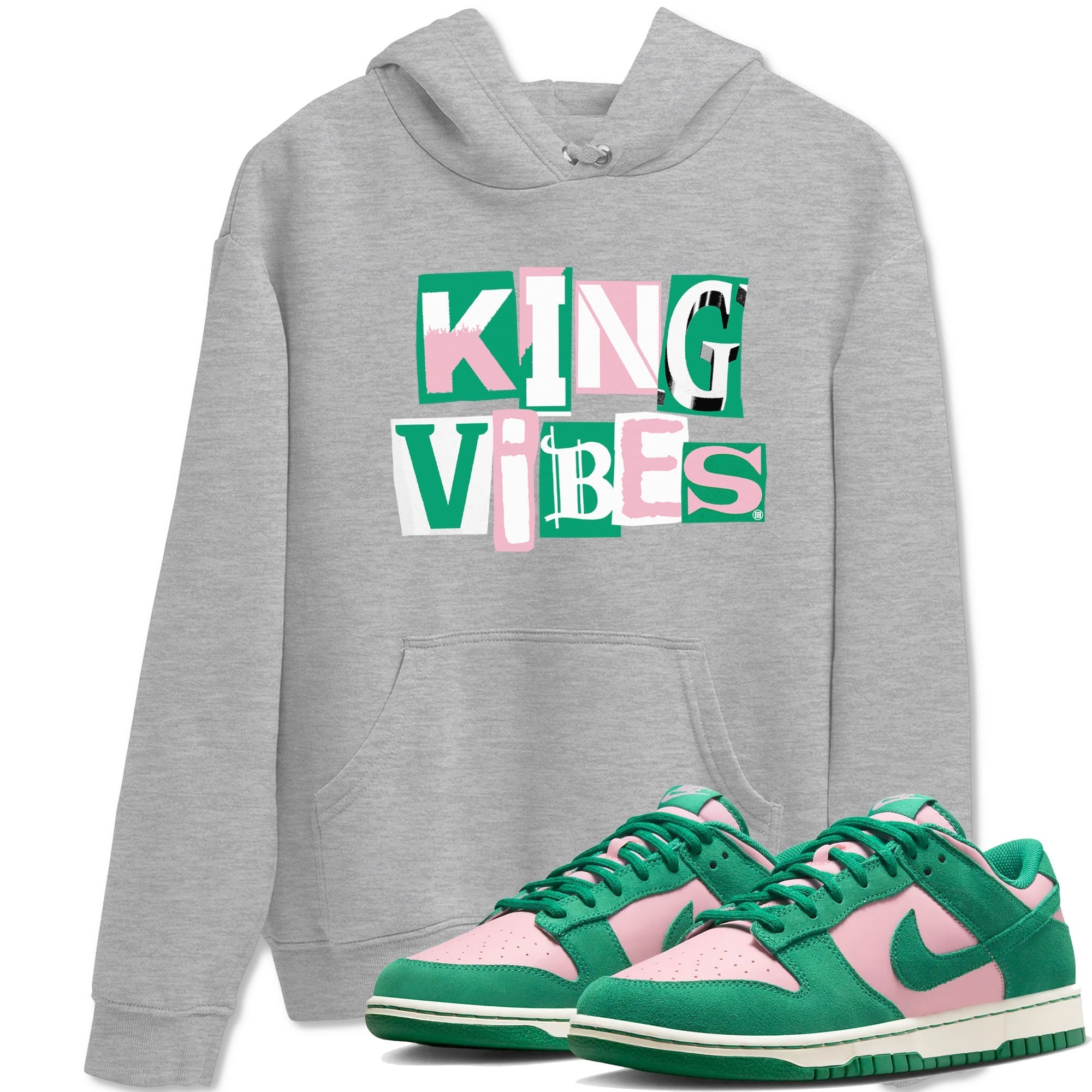 King Vibes snkmatch Tees - Dunk Medium Soft Pink Malachite