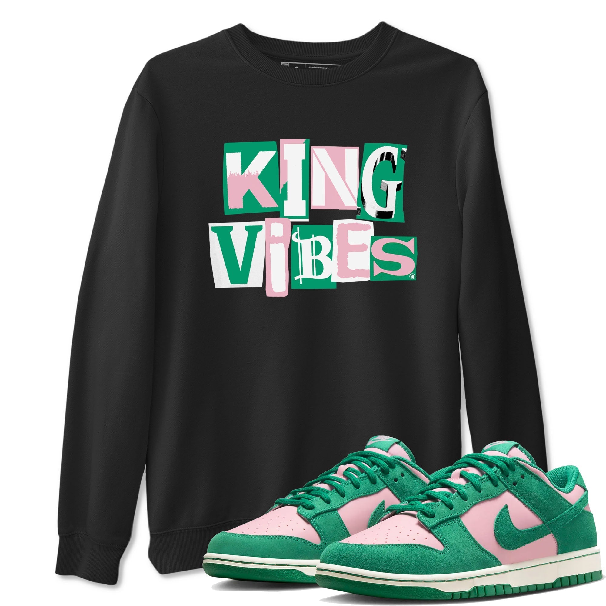 King Vibes snkmatch Tees - Dunk Medium Soft Pink Malachite