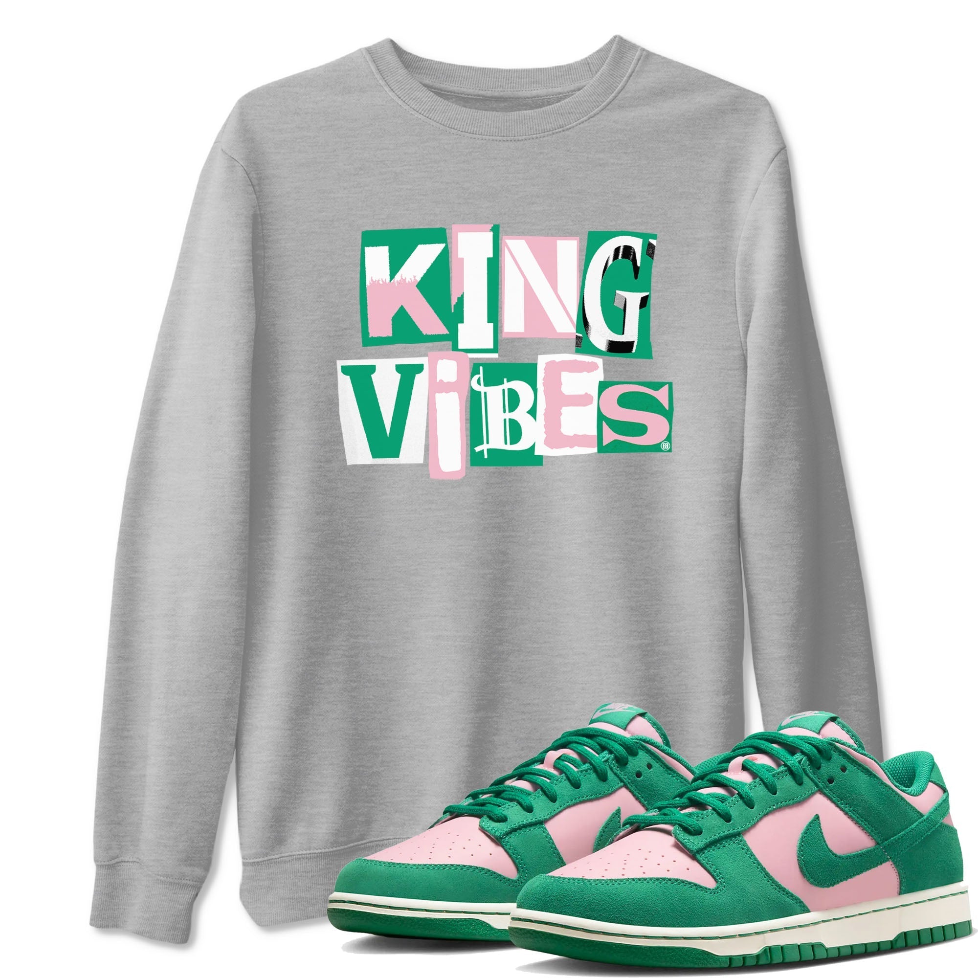 King Vibes snkmatch Tees - Dunk Medium Soft Pink Malachite
