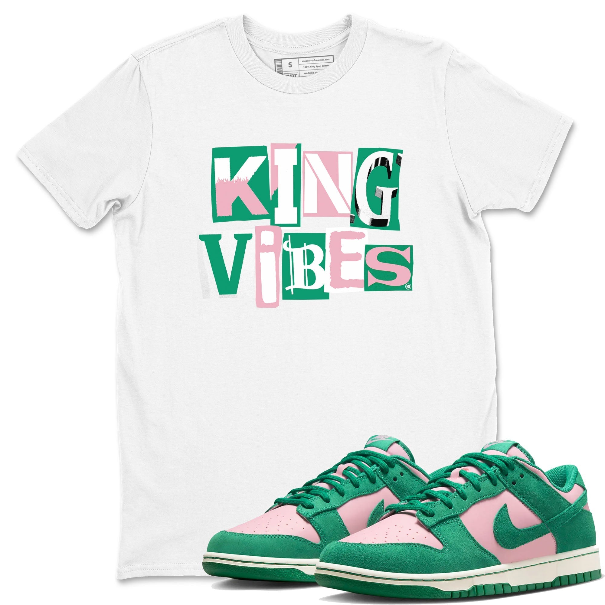 King Vibes snkmatch Tees - Dunk Medium Soft Pink Malachite