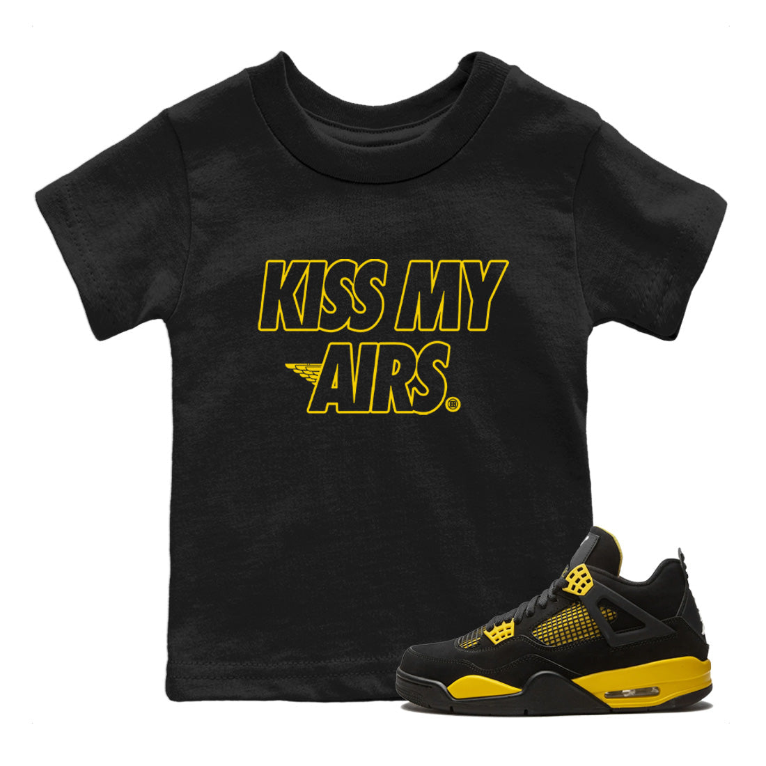 Kiss My Airs Kids Tops - Air Jordan 4 Thunder
