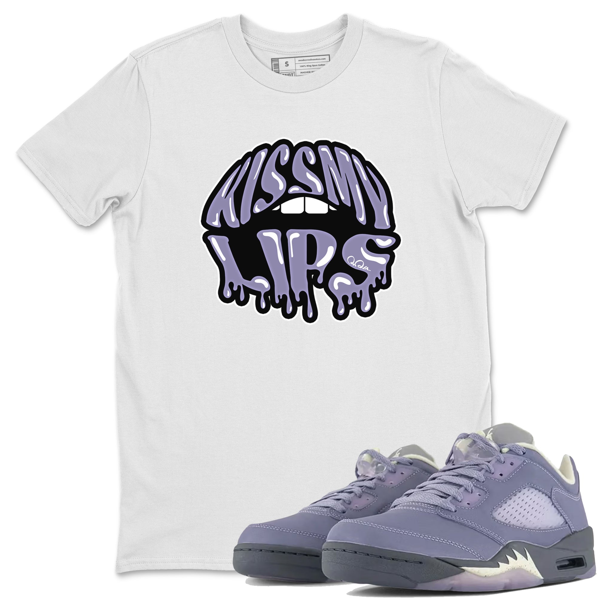 Kiss My Lips Unisex Tops - Air Jordan 5 Indigo Haze