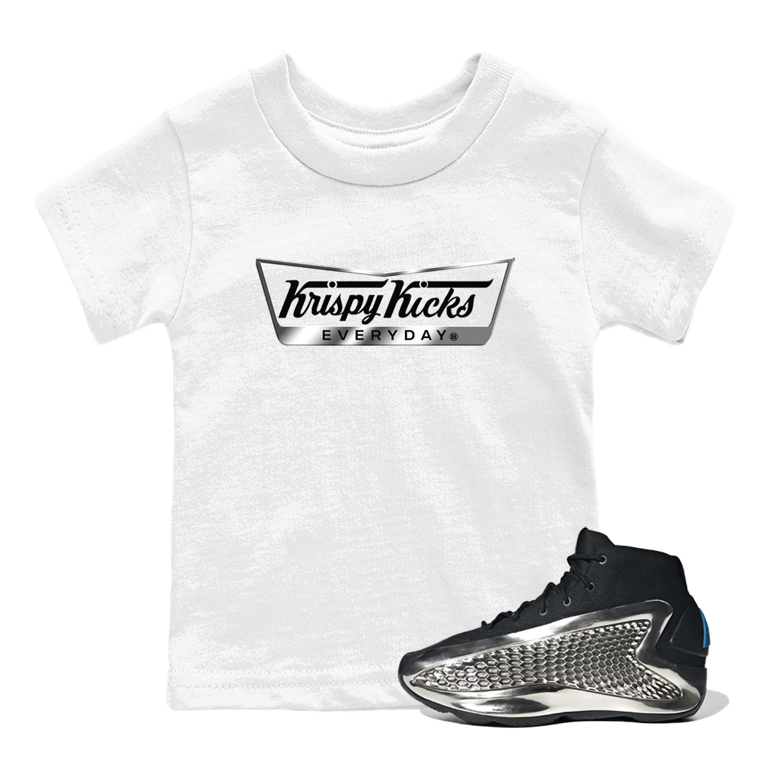 Krispy Kicks snkmatch Tees Kids - AE 1 Silver Metallic