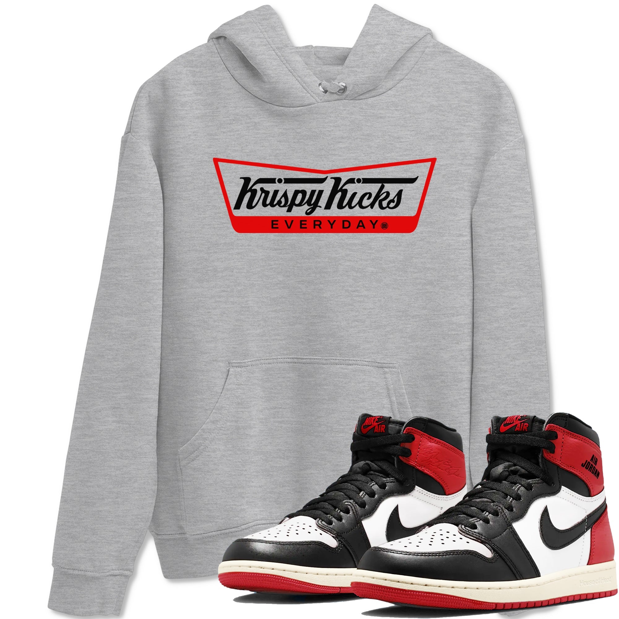 Krispy Kicks snkmatch Tees - Air Jordan 1 Black Toe Reimagined