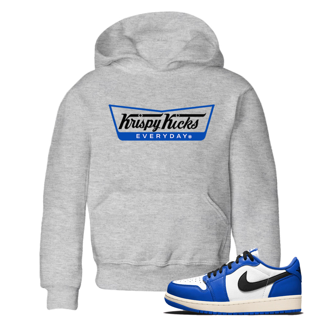 Krispy Kicks snkmatch Tees Kids - Air Jordan 1 Game Royal