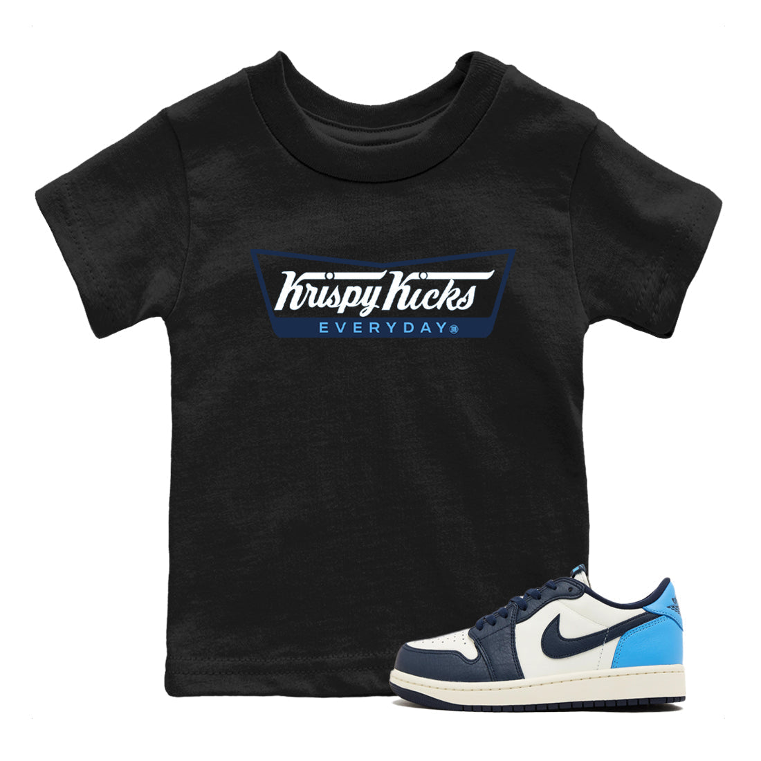 krispy Kicks snkmatch Tees Kids - Air Jordan 1 Obsidian