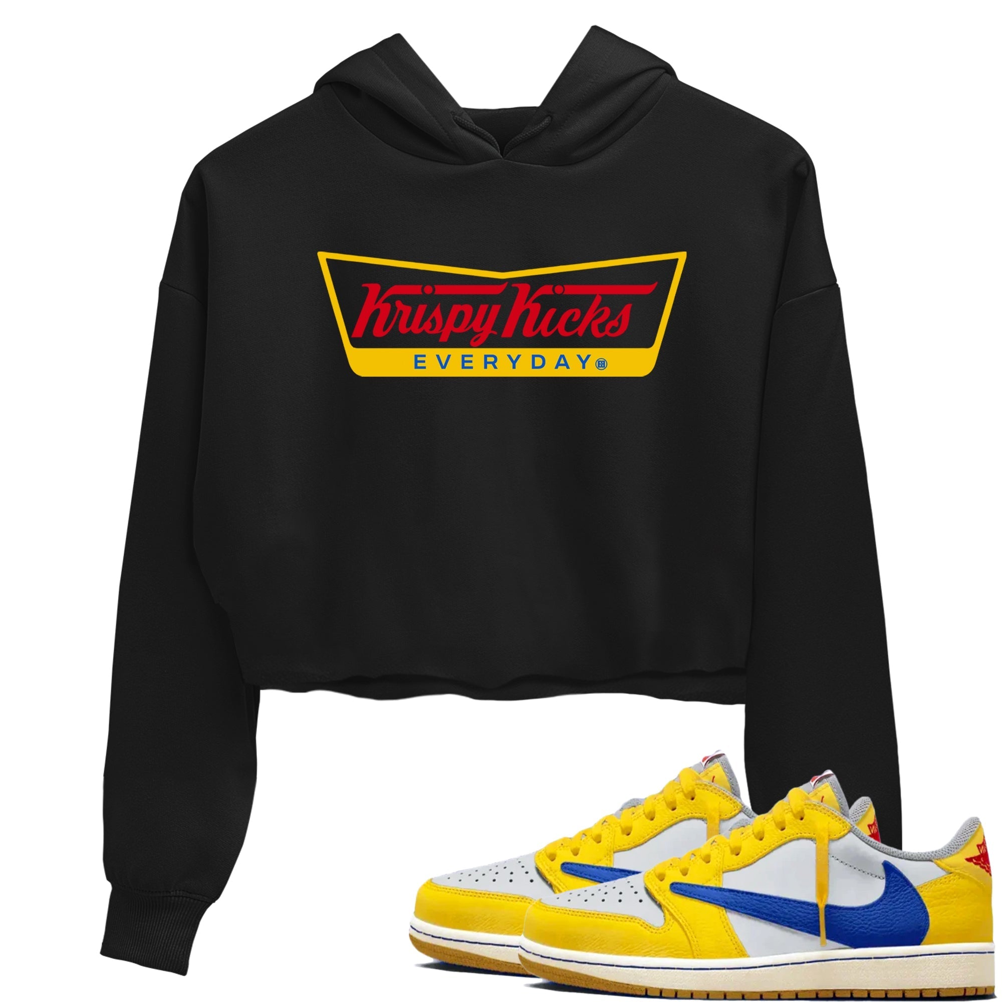Krispy Kicks snkmatch Women's Top - Air Jordan 1 Travis Scott Canary