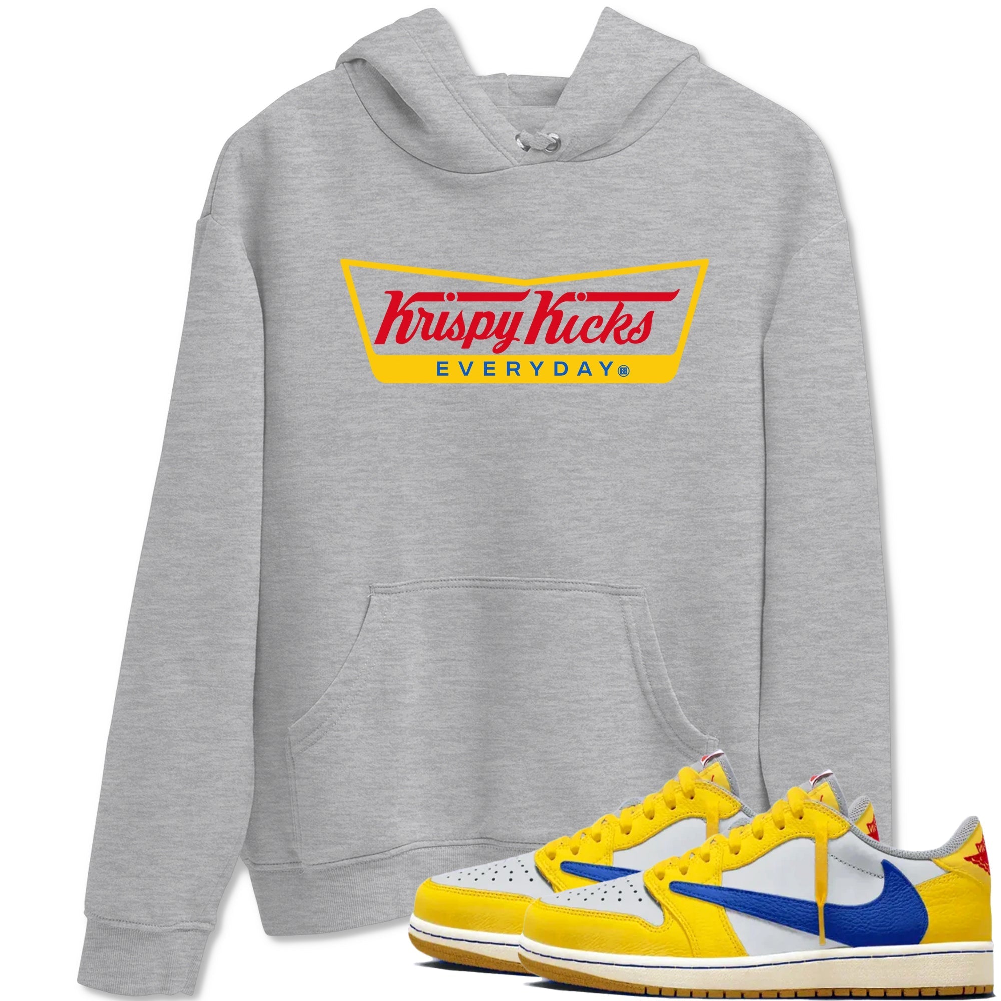 Krispy Kicks snkmatch Tees - Air Jordan 1 Travis Scott Canary