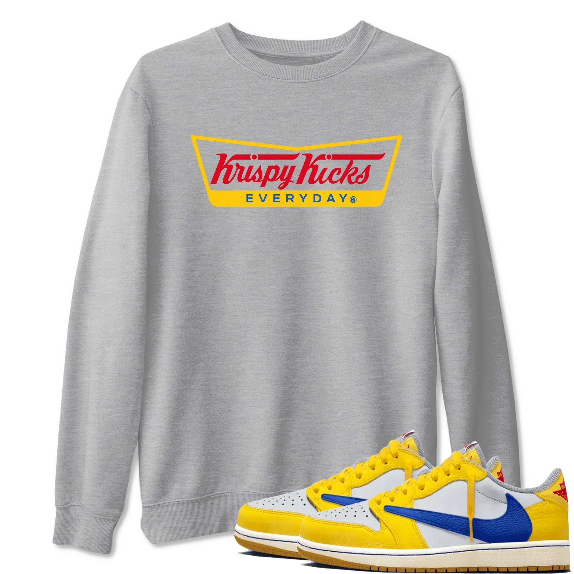 Krispy Kicks snkmatch Tees - Air Jordan 1 Travis Scott Canary