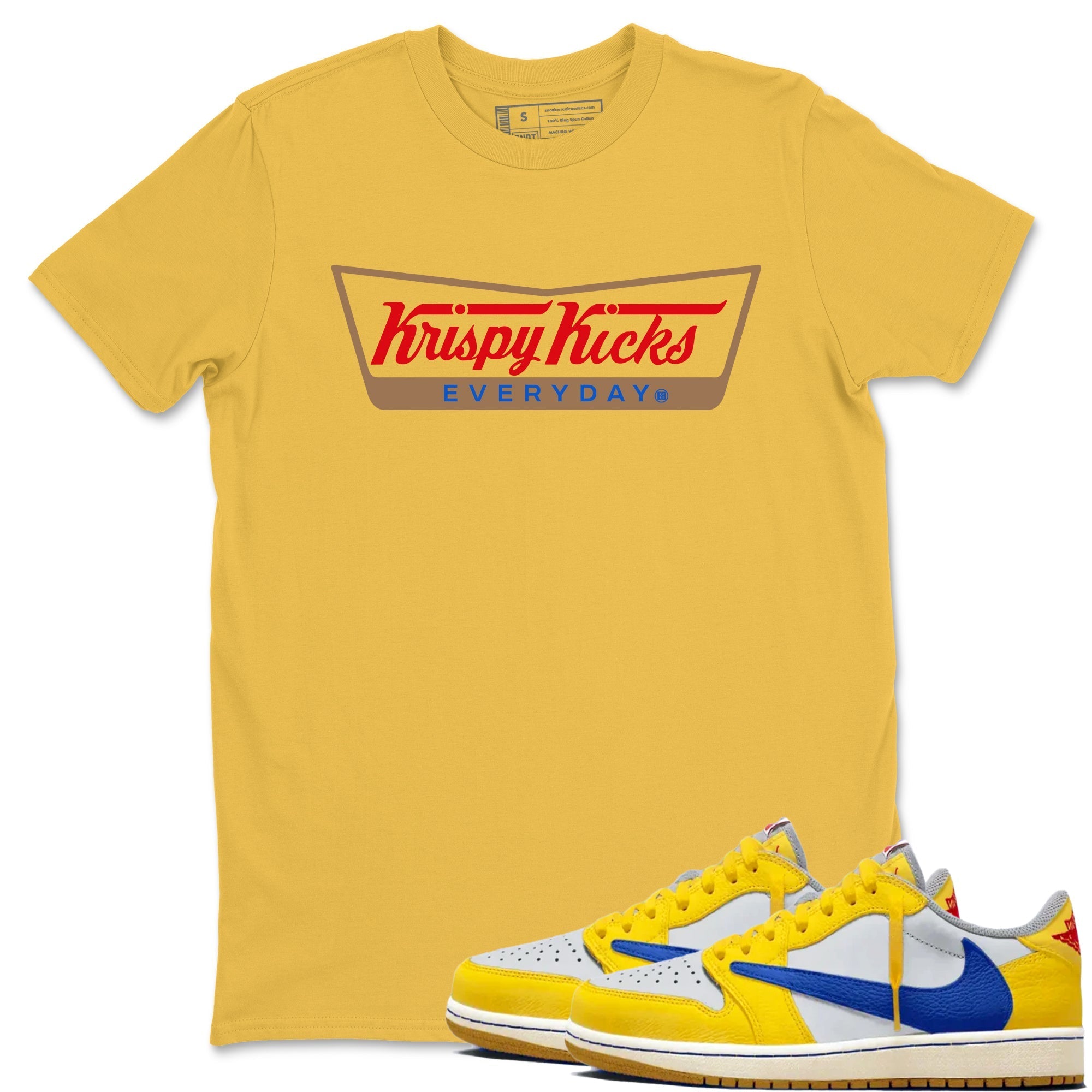Krispy Kicks snkmatch Tees - Air Jordan 1 Travis Scott Canary