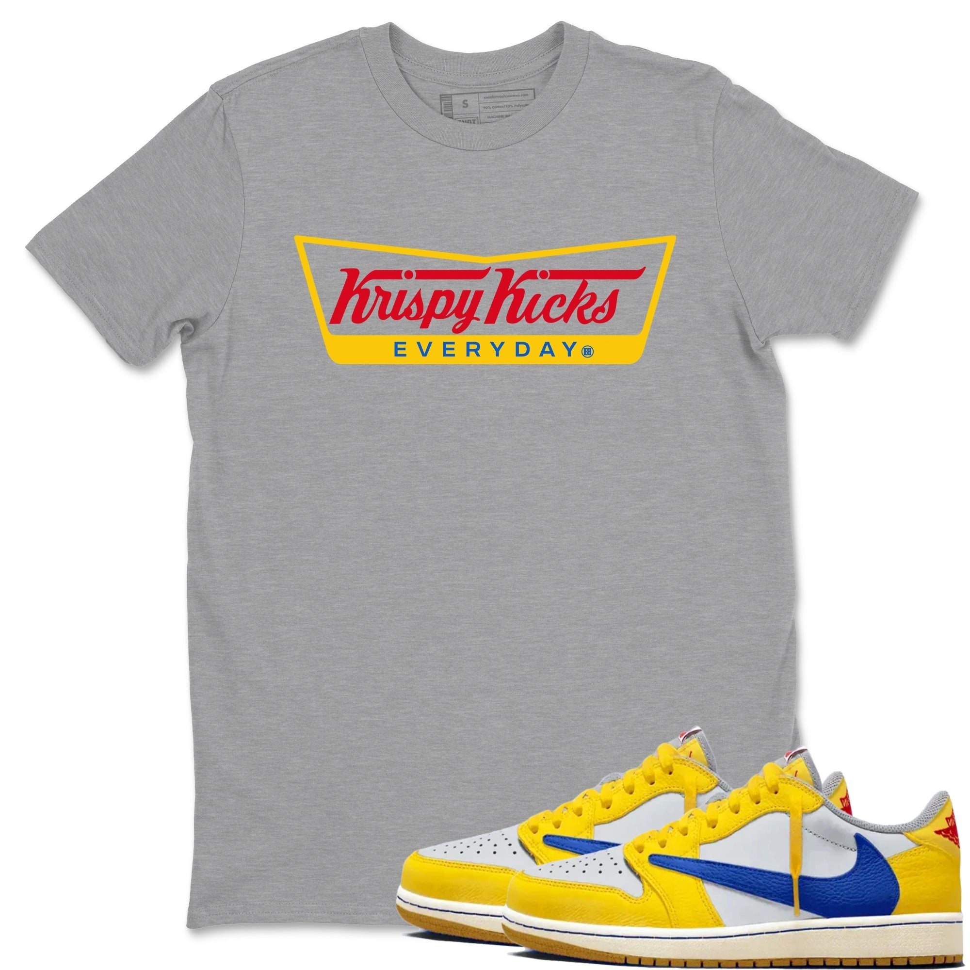 Krispy Kicks snkmatch Tees - Air Jordan 1 Travis Scott Canary