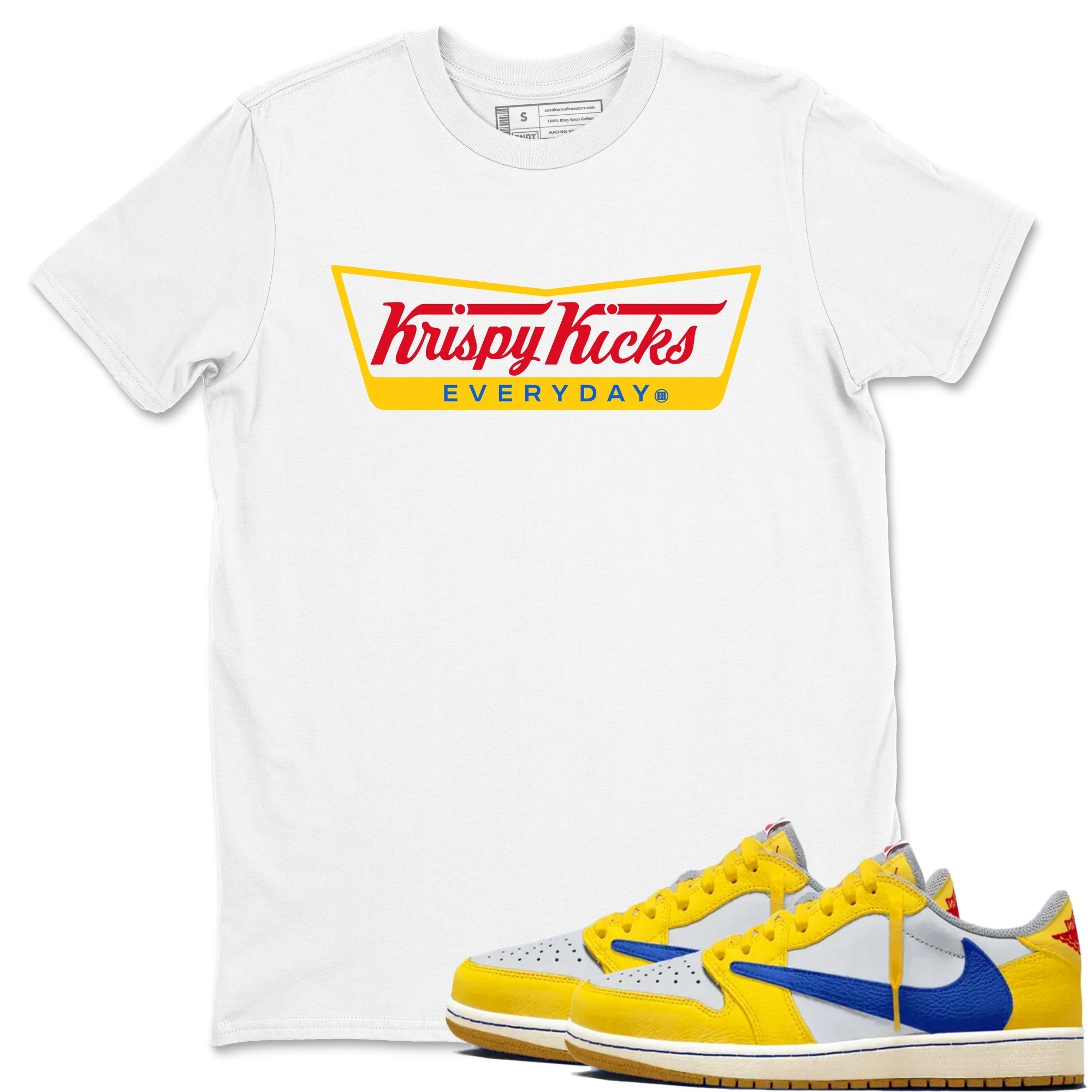 Krispy Kicks snkmatch Tees - Air Jordan 1 Travis Scott Canary