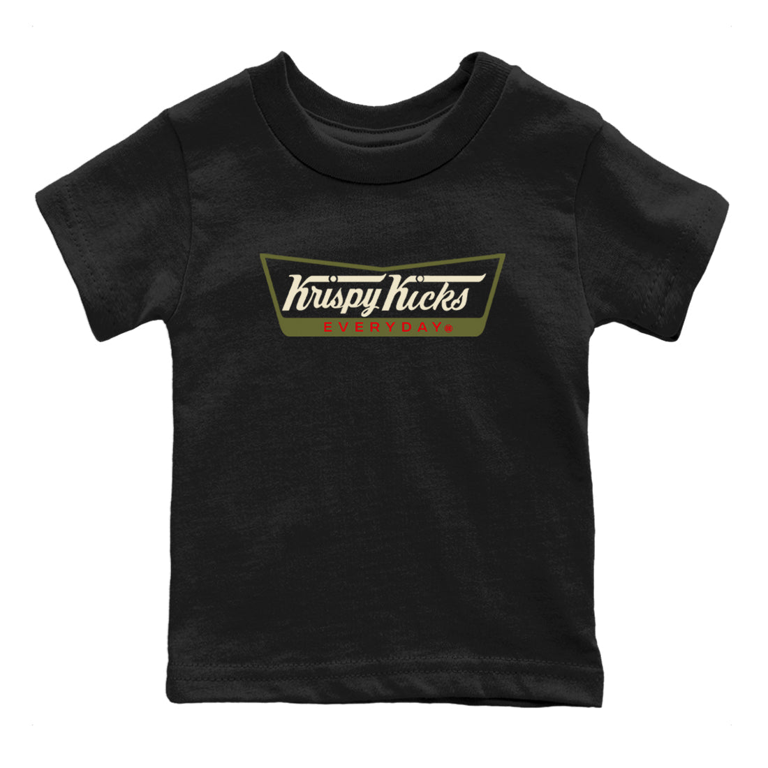 Krispy Kicks snkmatch Tees Kids - Air Jordan 1 Travis Scott Medium Olive