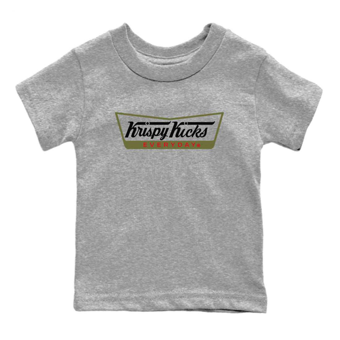 Krispy Kicks snkmatch Tees Kids - Air Jordan 1 Travis Scott Medium Olive