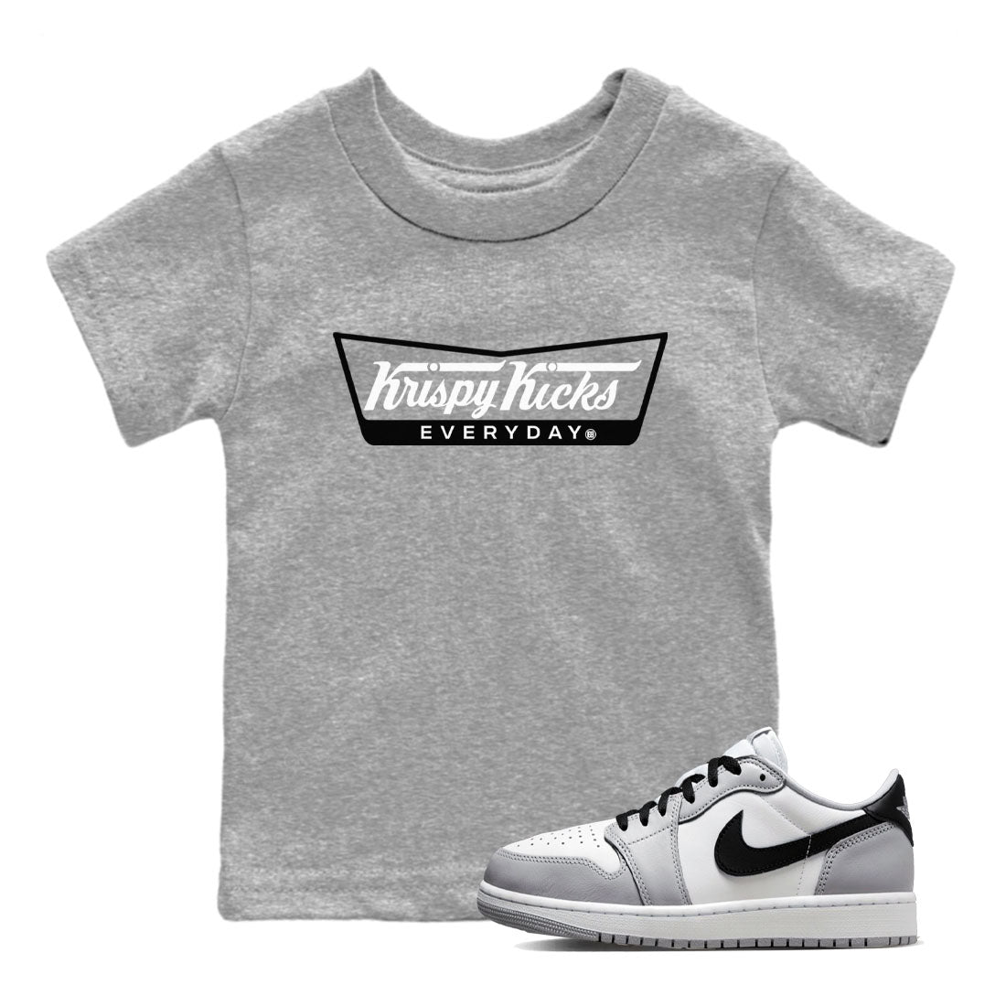 Krispy Kicks snkmatch Tees Kids - Air Jordan 1 Wolf Grey