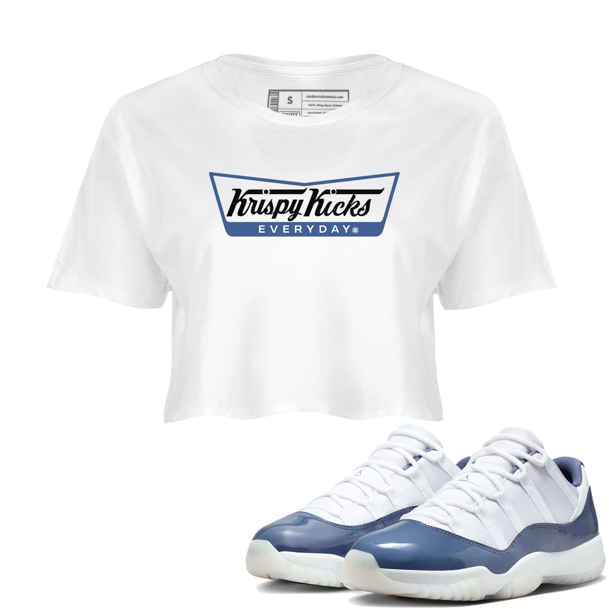 Krispy Kicks snkmatch Women's Top - Air Jordan 11 Diffused Blue
