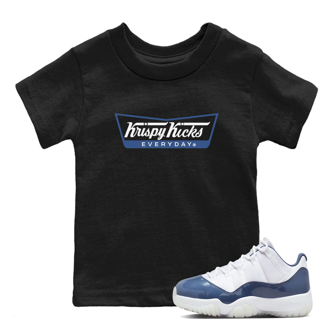 Krispy Kicks snkmatch Tees Kids - Air Jordan 11 Diffused Blue