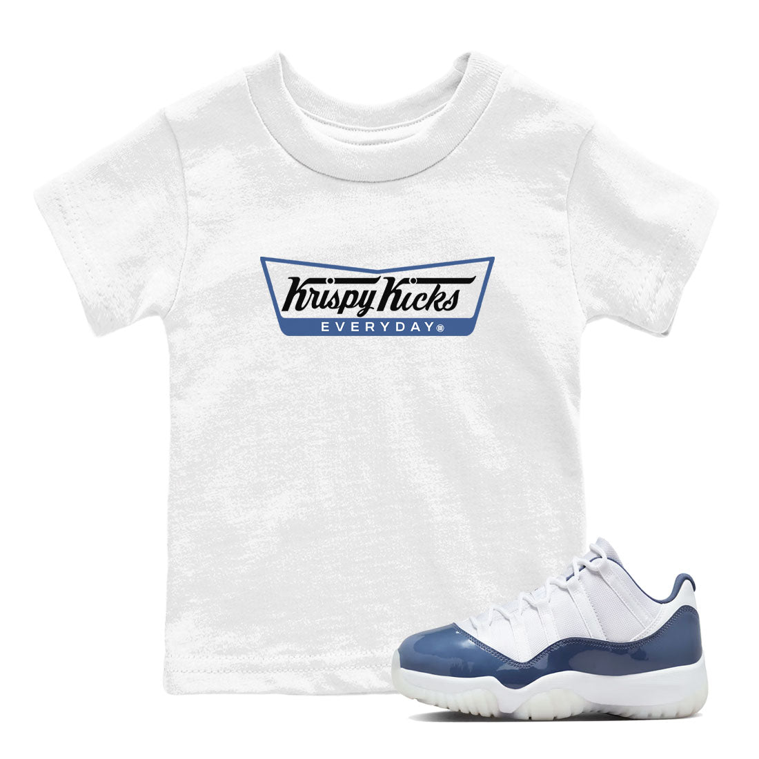 Krispy Kicks snkmatch Tees Kids - Air Jordan 11 Diffused Blue