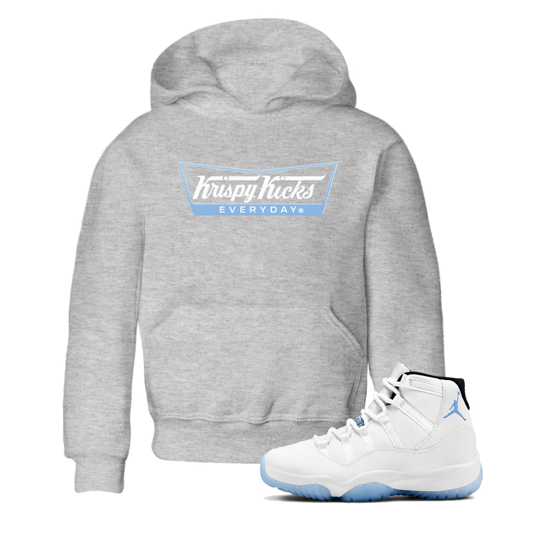 Krispy Kicks snkmatch Tees Kids - Air Jordan 11 Legend Blue