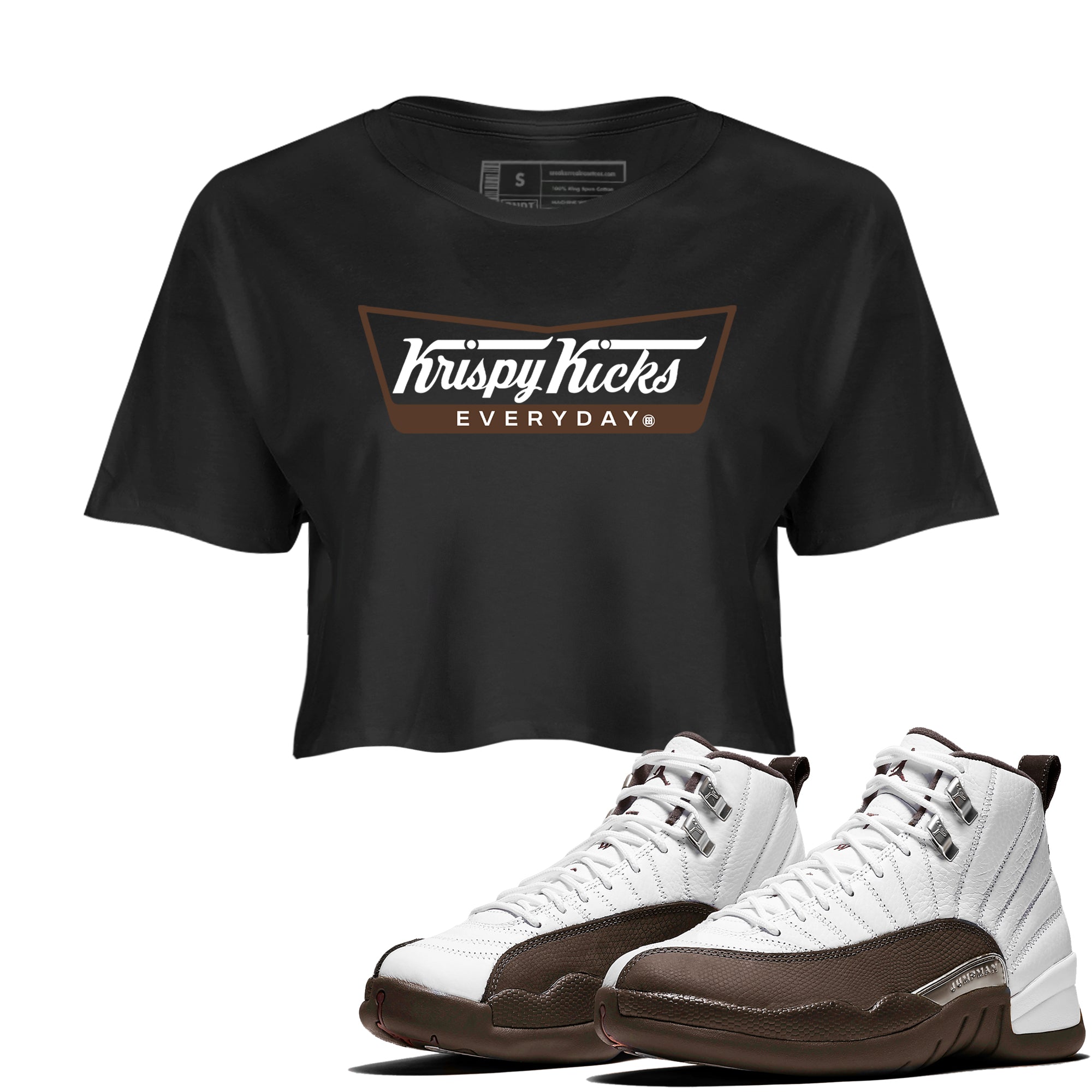 Krispy Kicks snkmatch Women's Top - Air Jordan 12 Baroque Brown