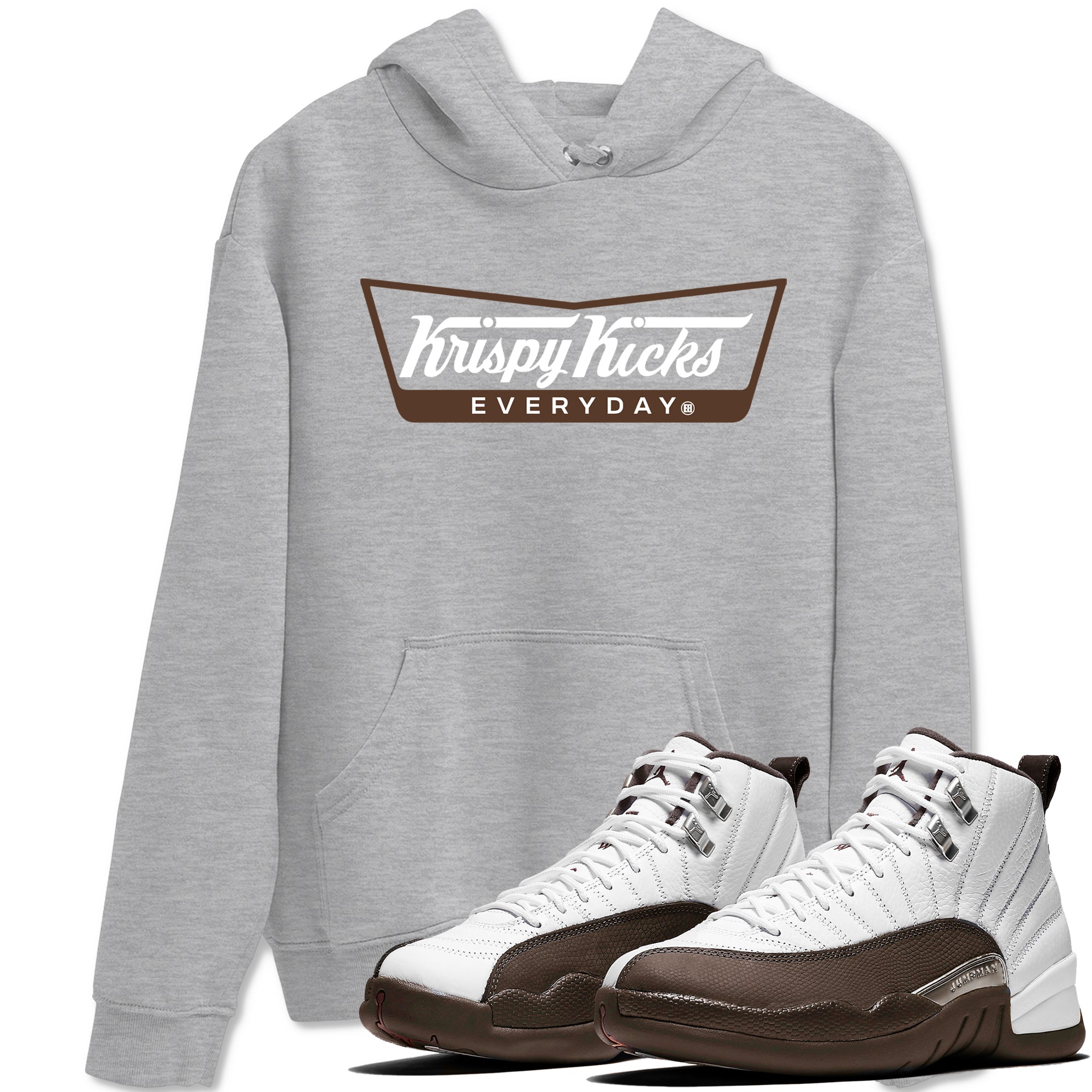 Krispy Kicks snkmatch Tees - Air Jordan 12 Baroque Brown