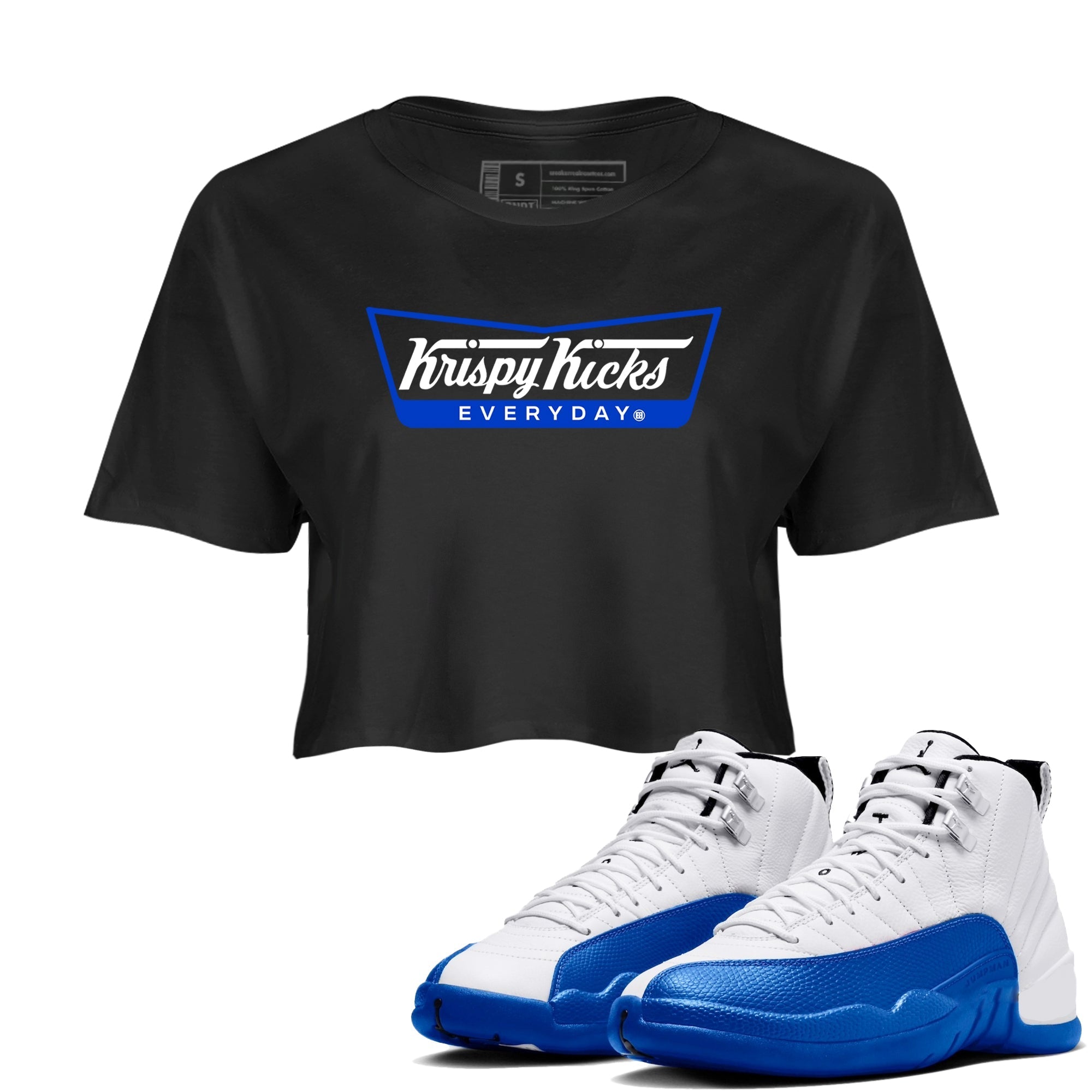 Krispy Kicks snkmatch Women's Top - Air Jordan 12 Blueberry