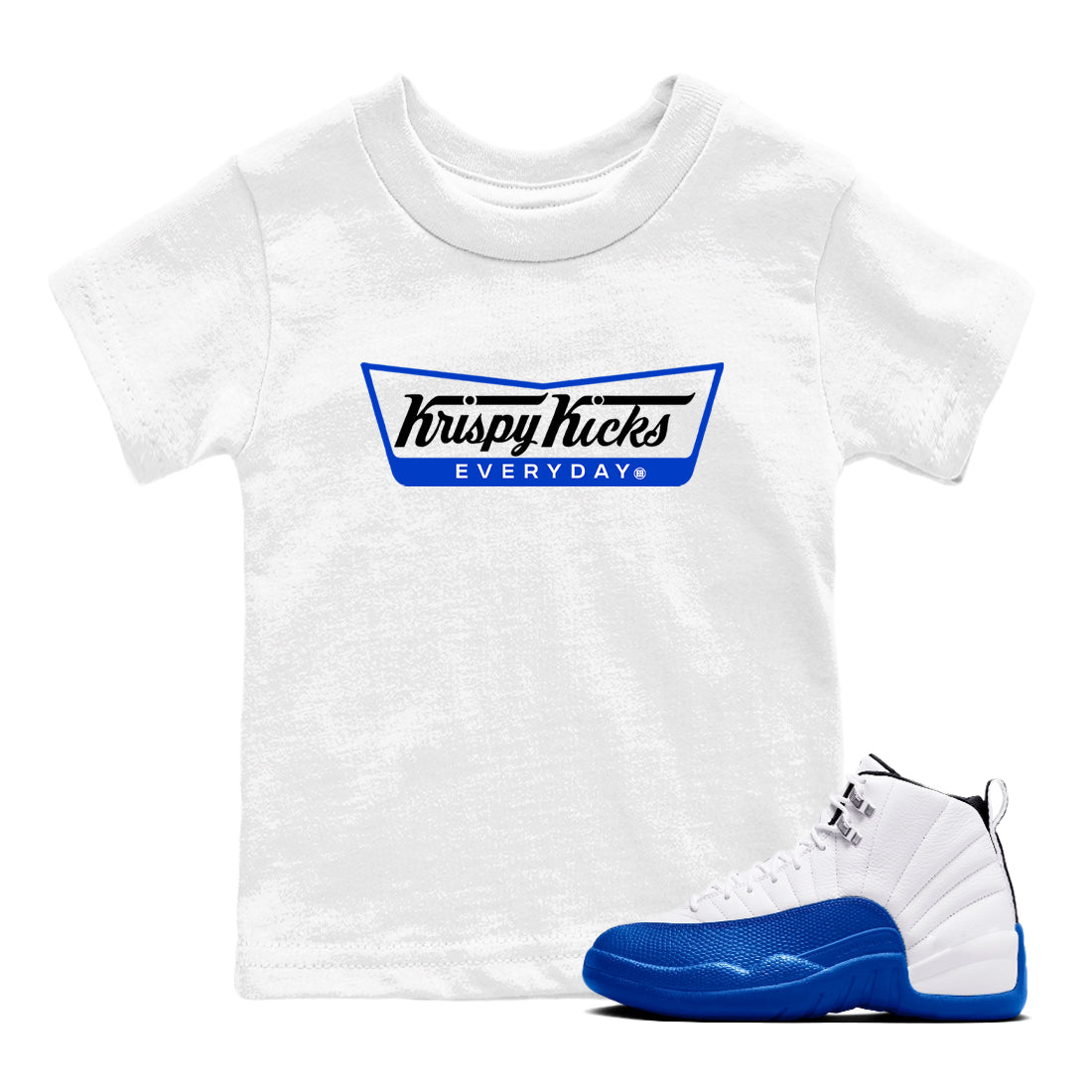 Krispy Kicks snkmatch Tees Kids - Air Jordan 12 Blueberry