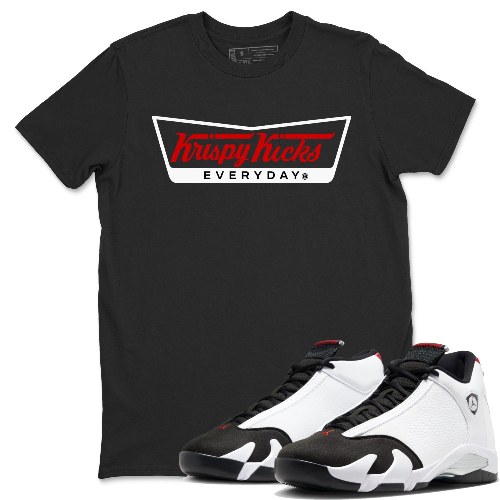 Krispy Kicks snkmatch Tees - Air Jordan 14 Black Toe