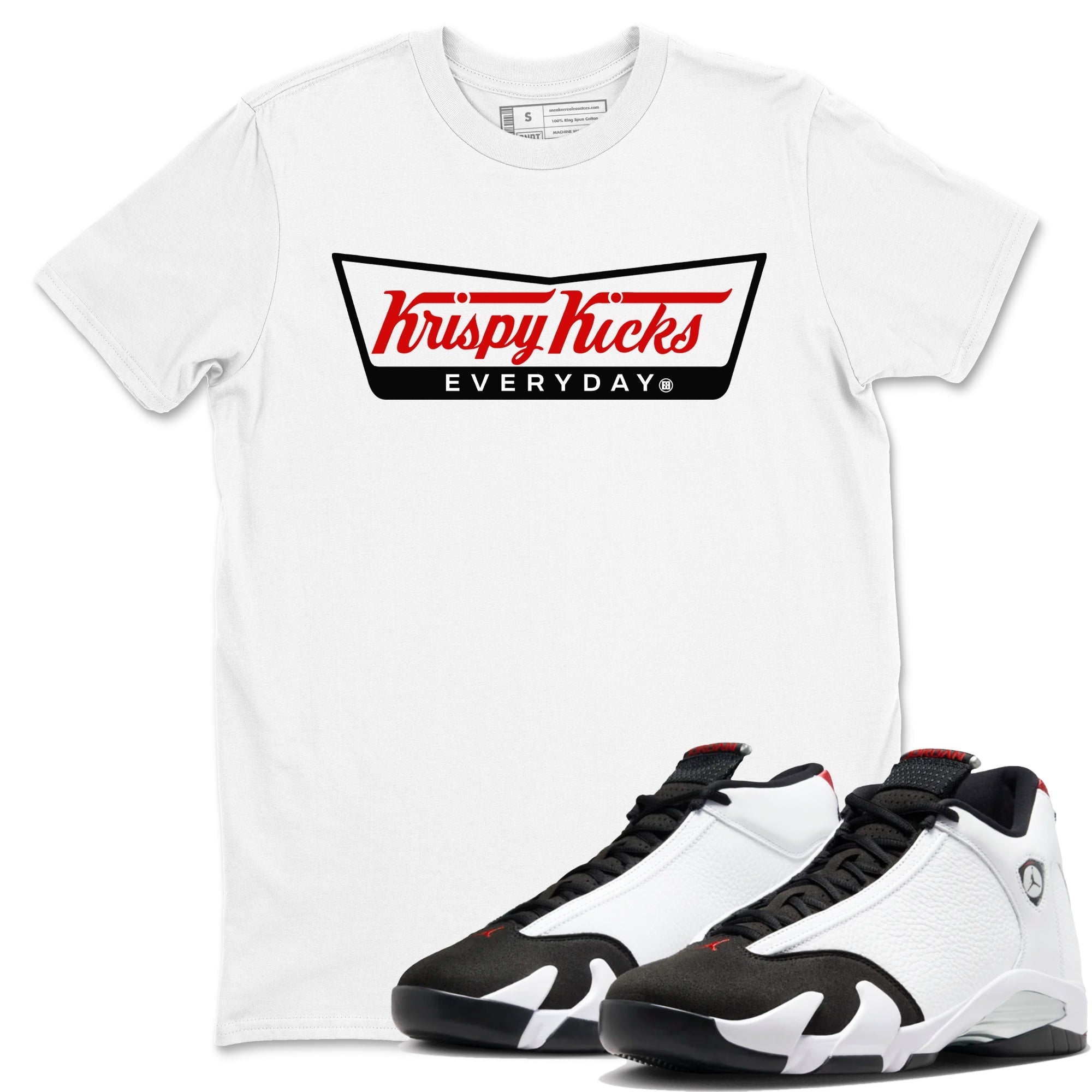 Krispy Kicks snkmatch Tees - Air Jordan 14 Black Toe