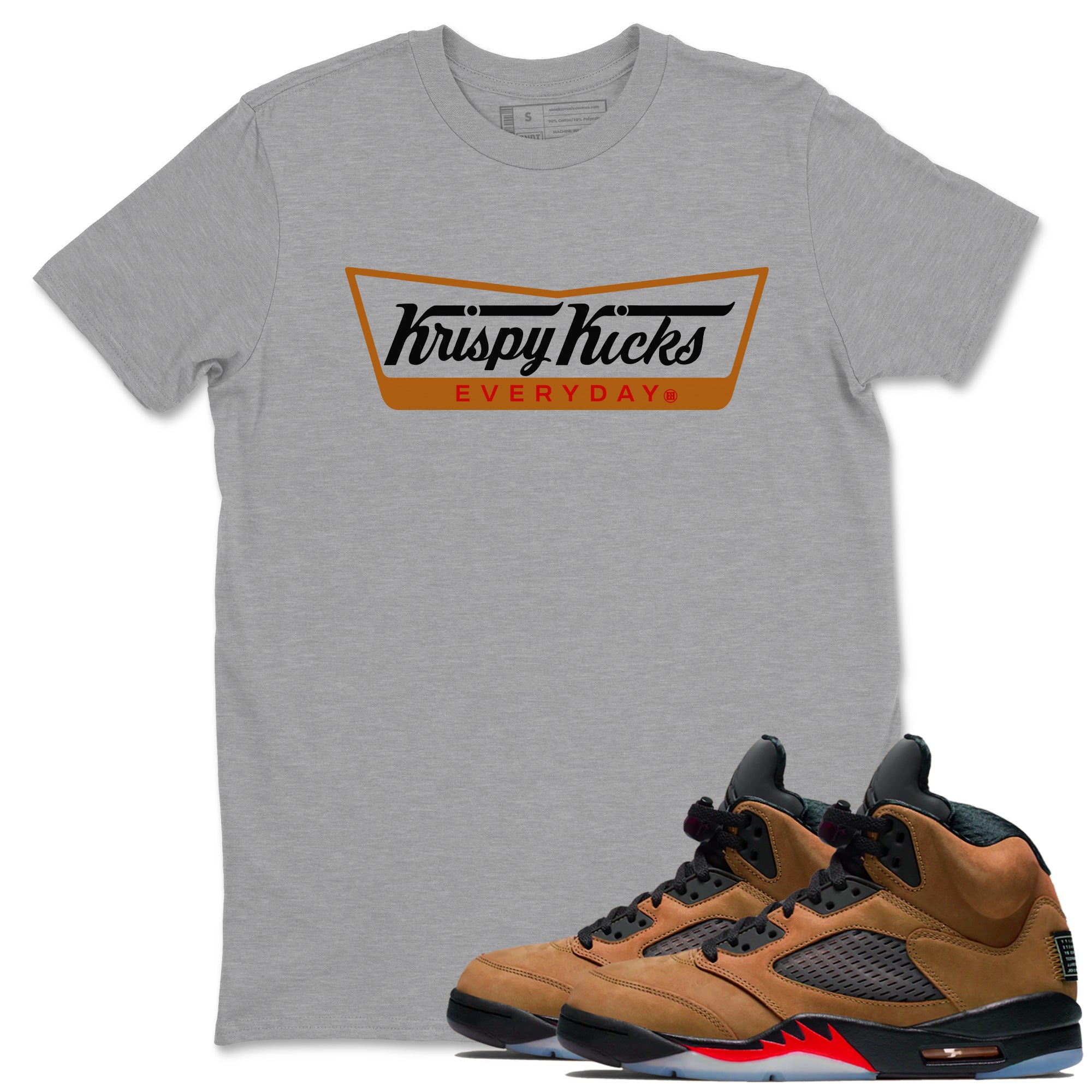 Krispy Kicks snkmatch Tees - Air Jordan 5 Archaeo Brown