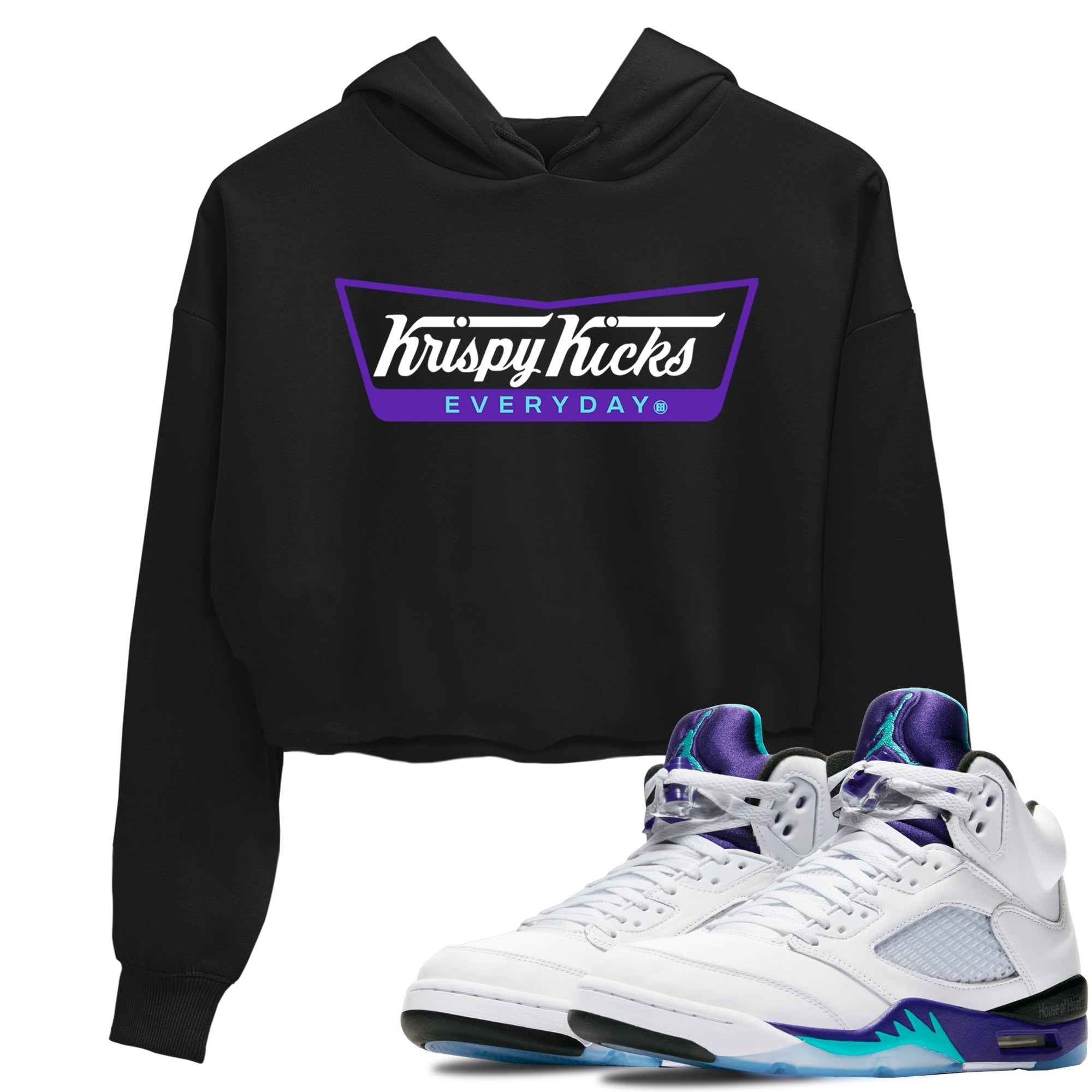Krispy Kicks snkmatch Women's Top - Air Jordan 5 Grape