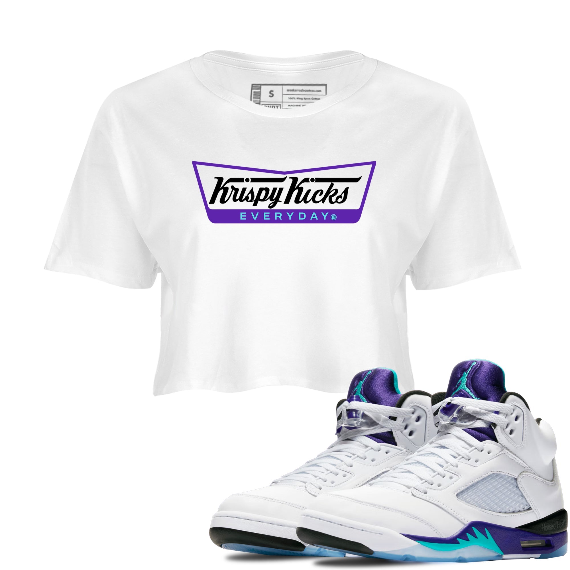 Krispy Kicks snkmatch Women's Top - Air Jordan 5 Grape