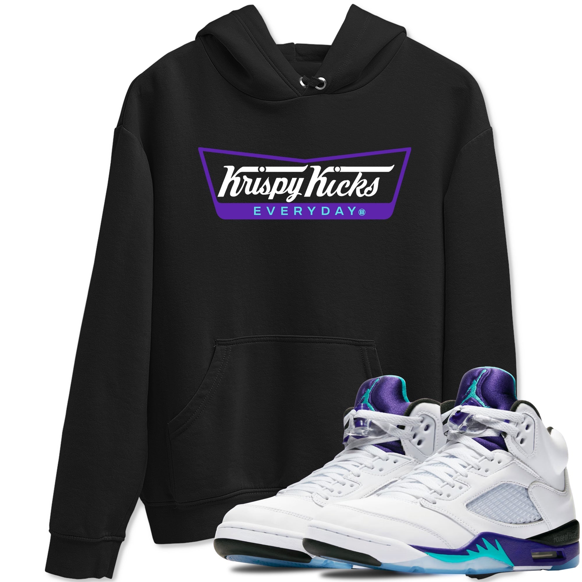 Krispy Kicks snkmatch Tees - Air Jordan 5 Grape