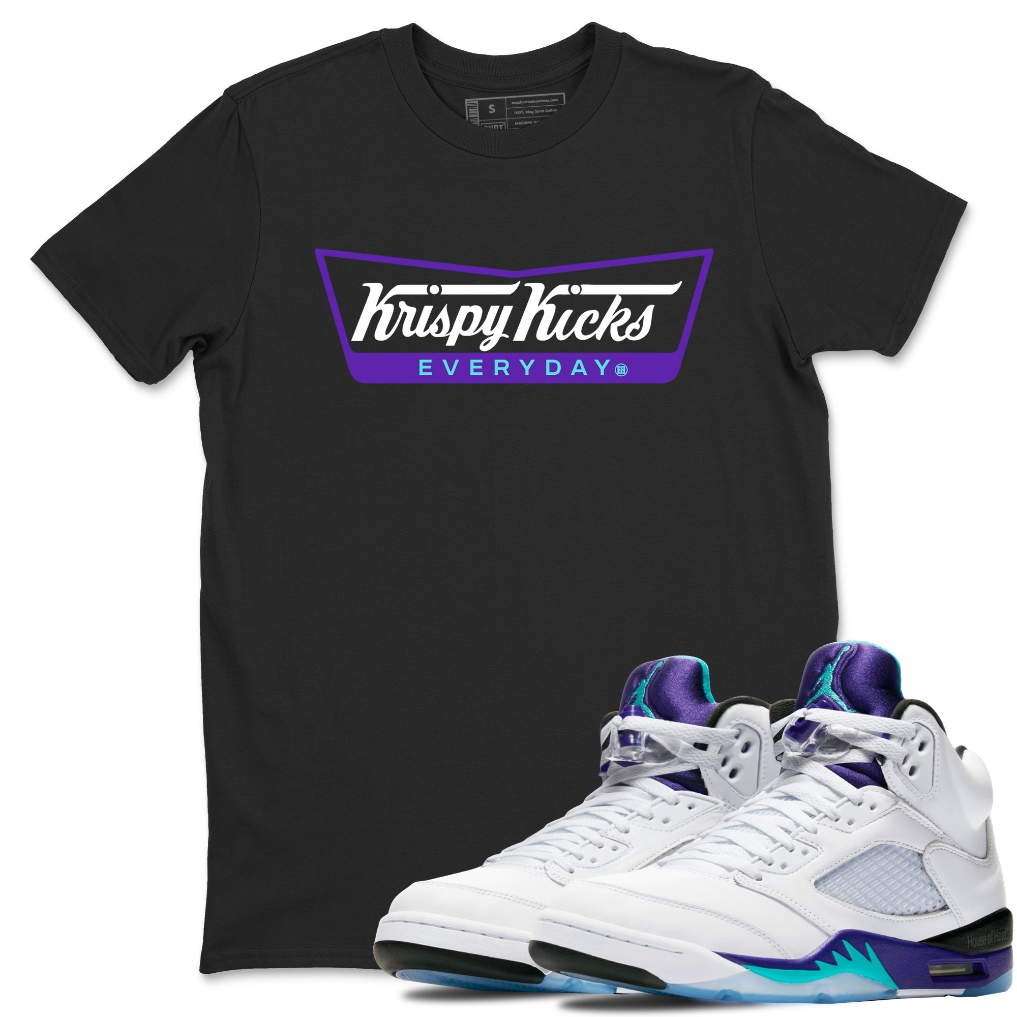Krispy Kicks snkmatch Tees - Air Jordan 5 Grape