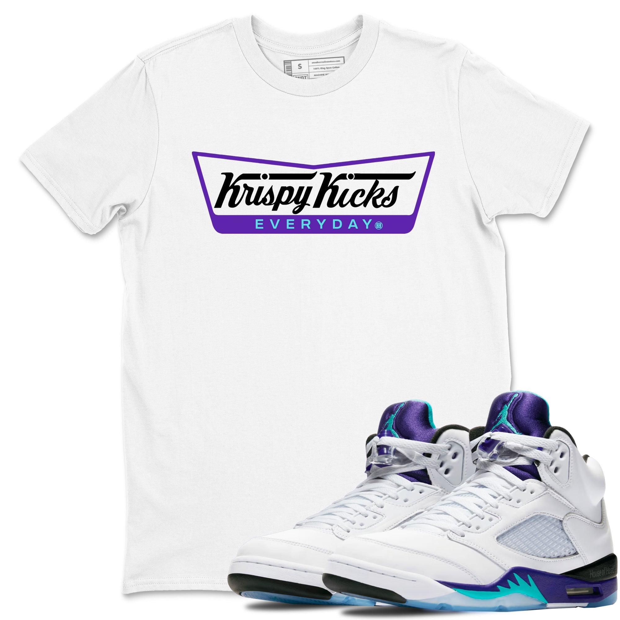 Krispy Kicks snkmatch Tees - Air Jordan 5 Grape