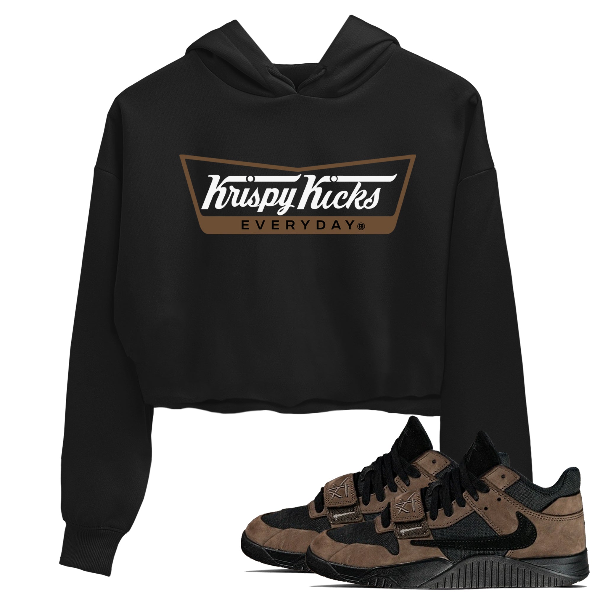 Krispy Kicks snkmatch Women's Top - Jordan Jumpman Jack Travis Scott Dark Mocha