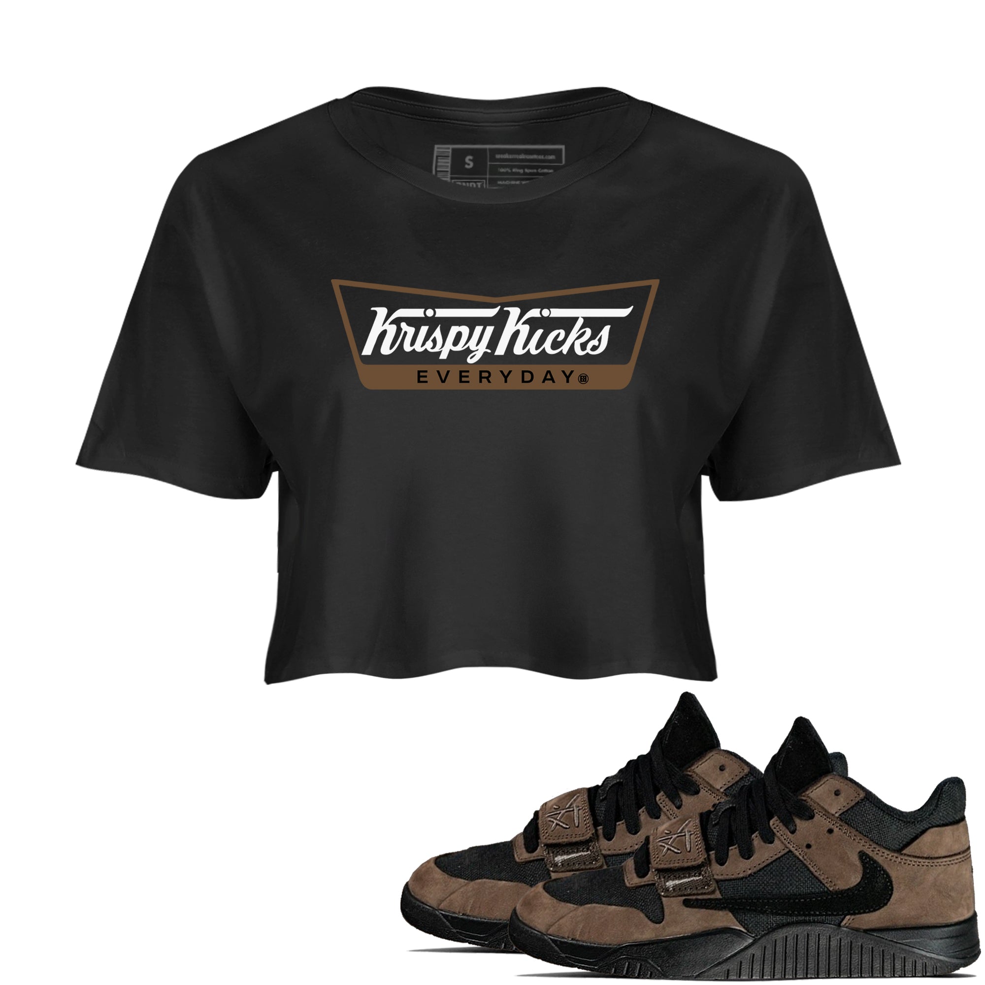 Krispy Kicks snkmatch Women's Top - Jordan Jumpman Jack Travis Scott Dark Mocha