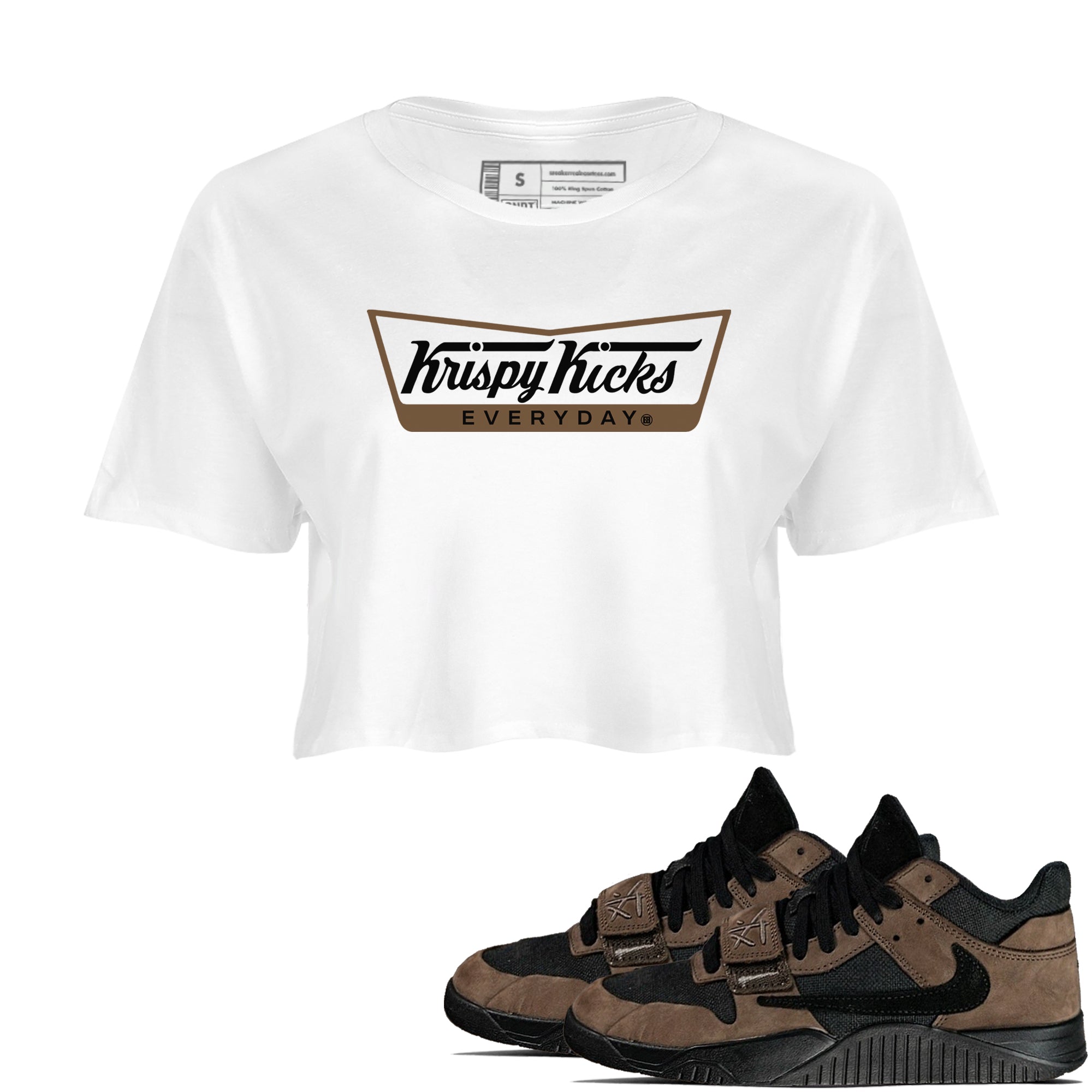 Krispy Kicks snkmatch Women's Top - Jordan Jumpman Jack Travis Scott Dark Mocha