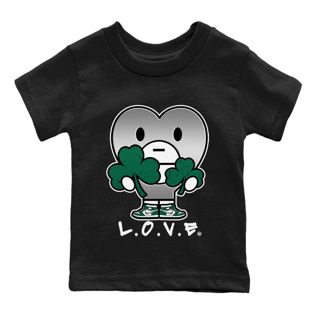 L.O.V.E Kids Tops - Air Jordan 1 Gorge Green