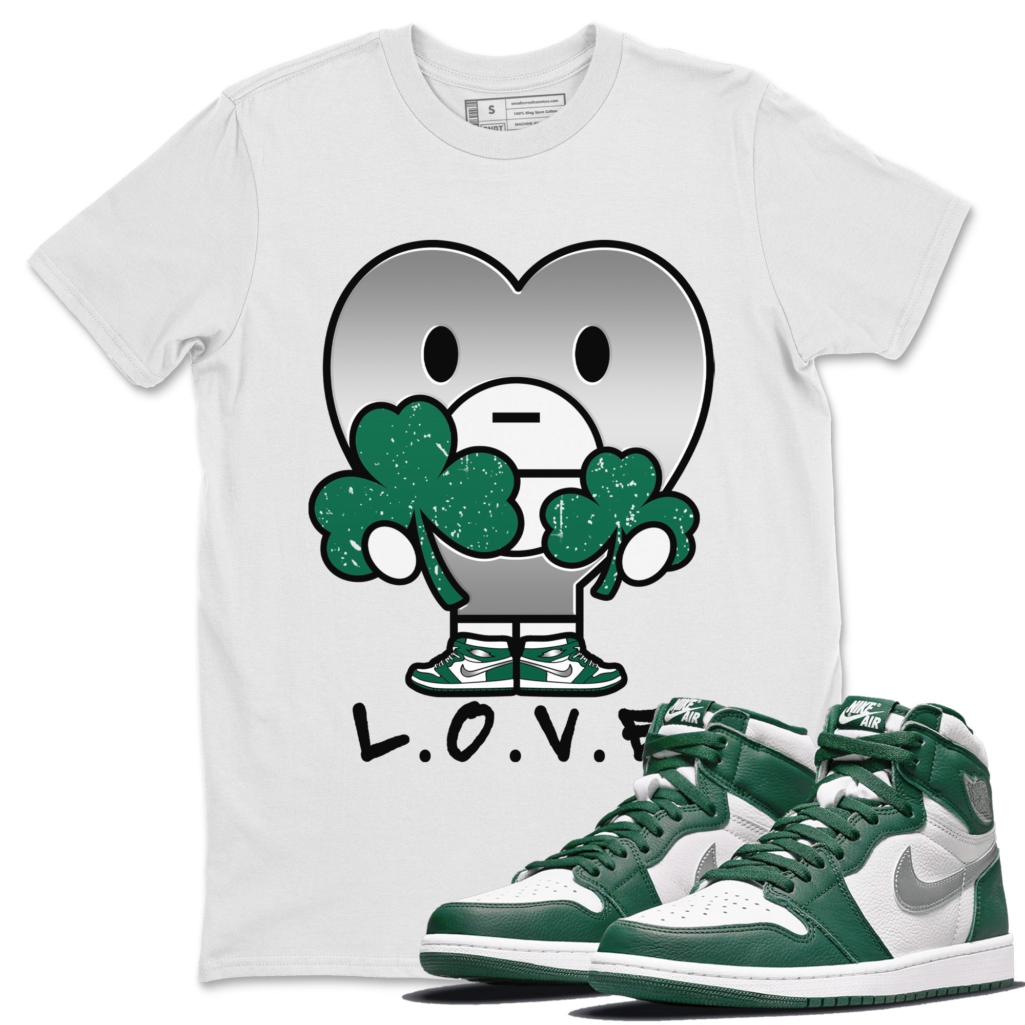 L.O.V.E Unisex Tops - Air Jordan 1 Gorge Green