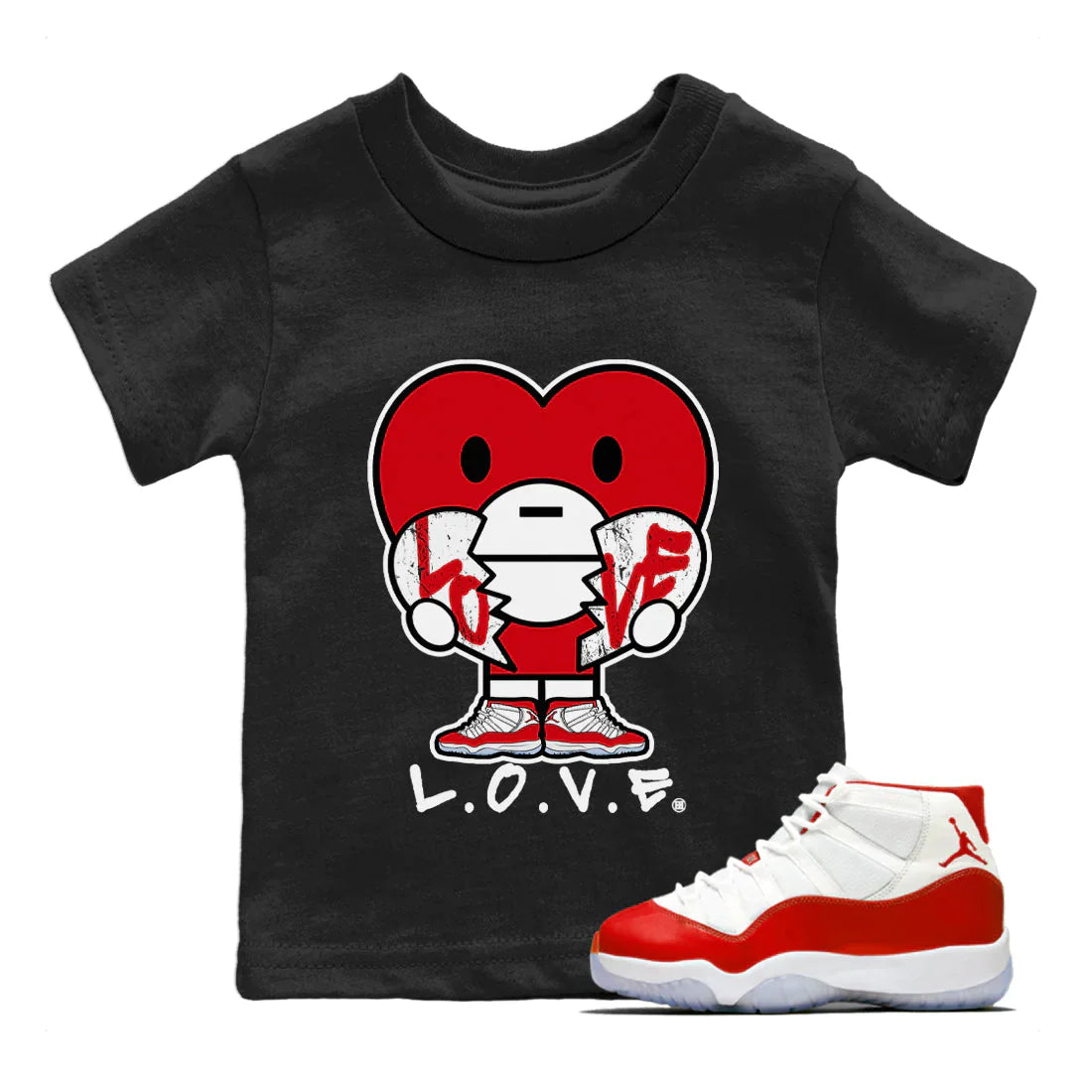 L.O.V.E Kids Tops - Air Jordan 11 Cherry