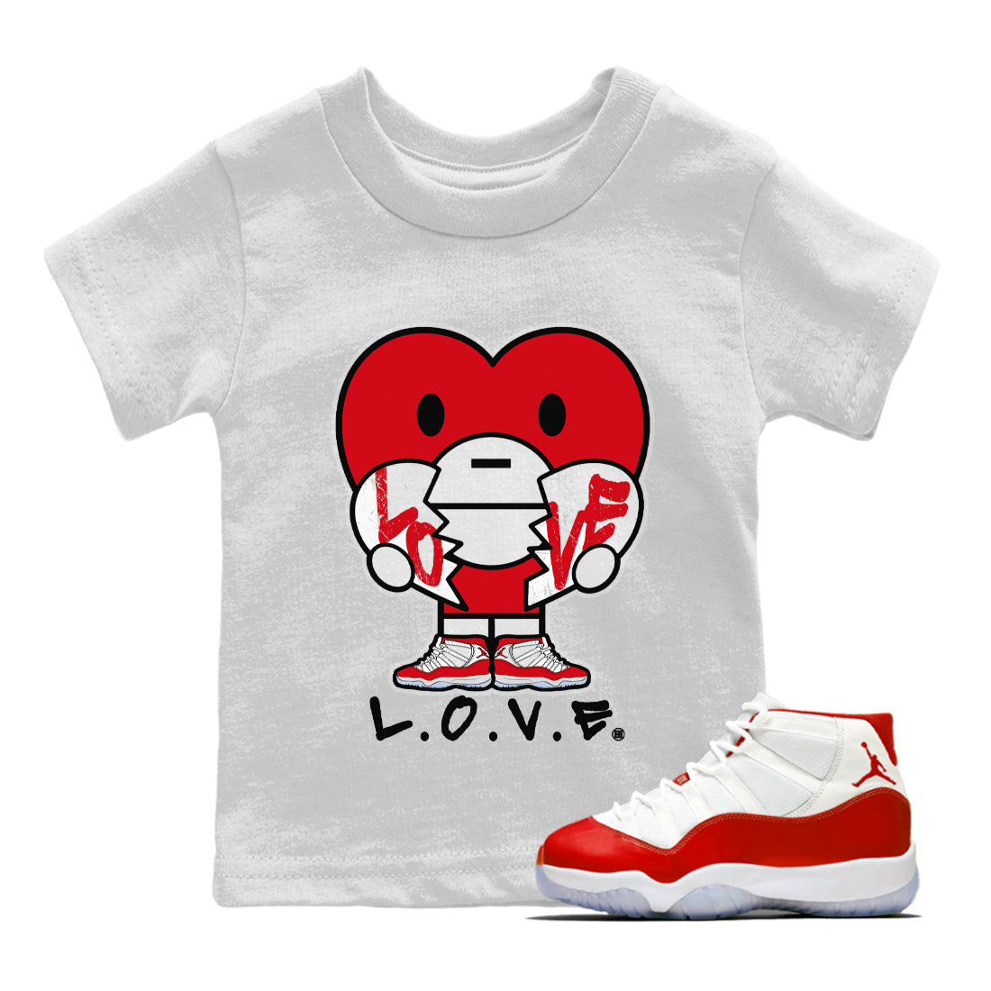 L.O.V.E Kids Tops - Air Jordan 11 Cherry