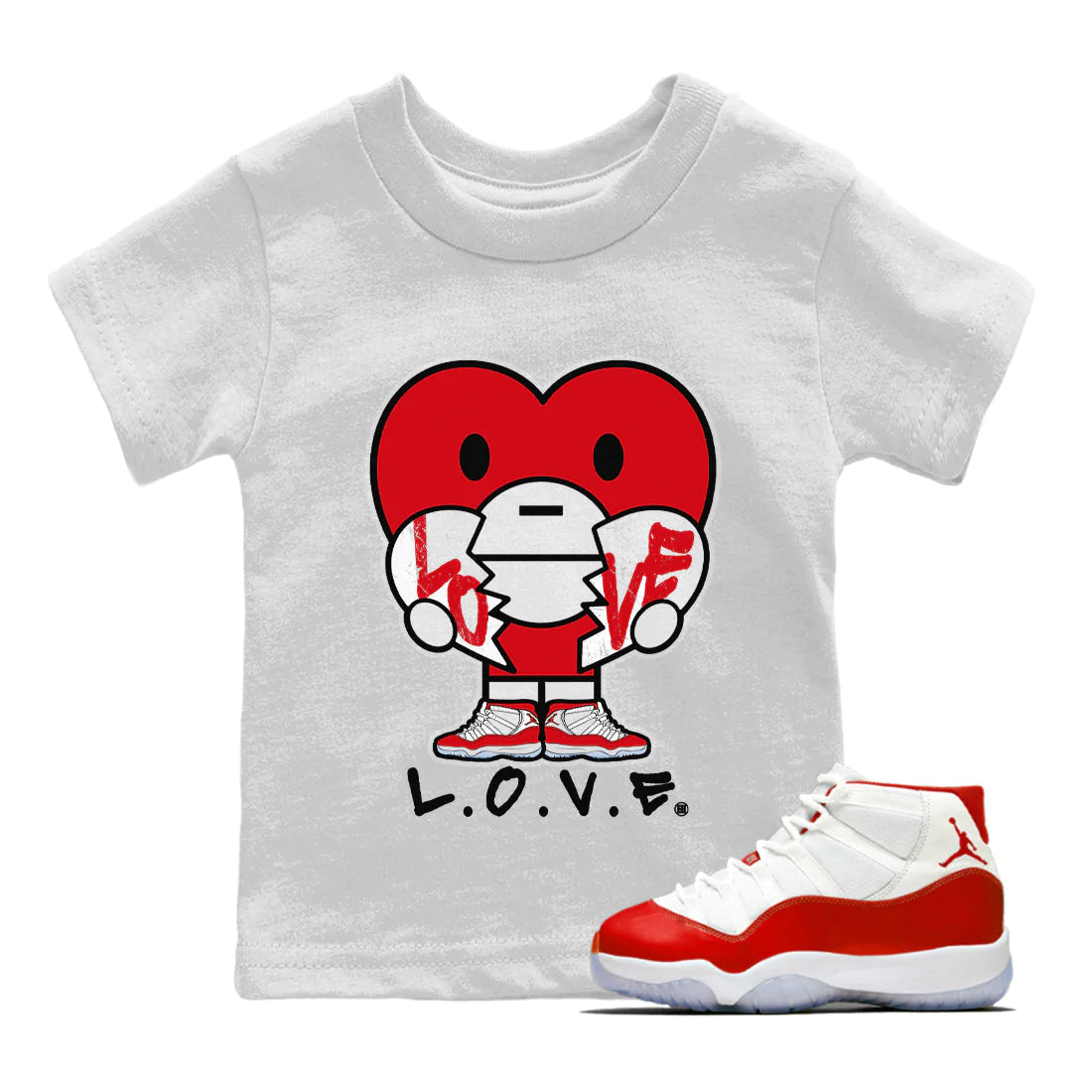 L.O.V.E Kids Tops - Air Jordan 11 Cherry
