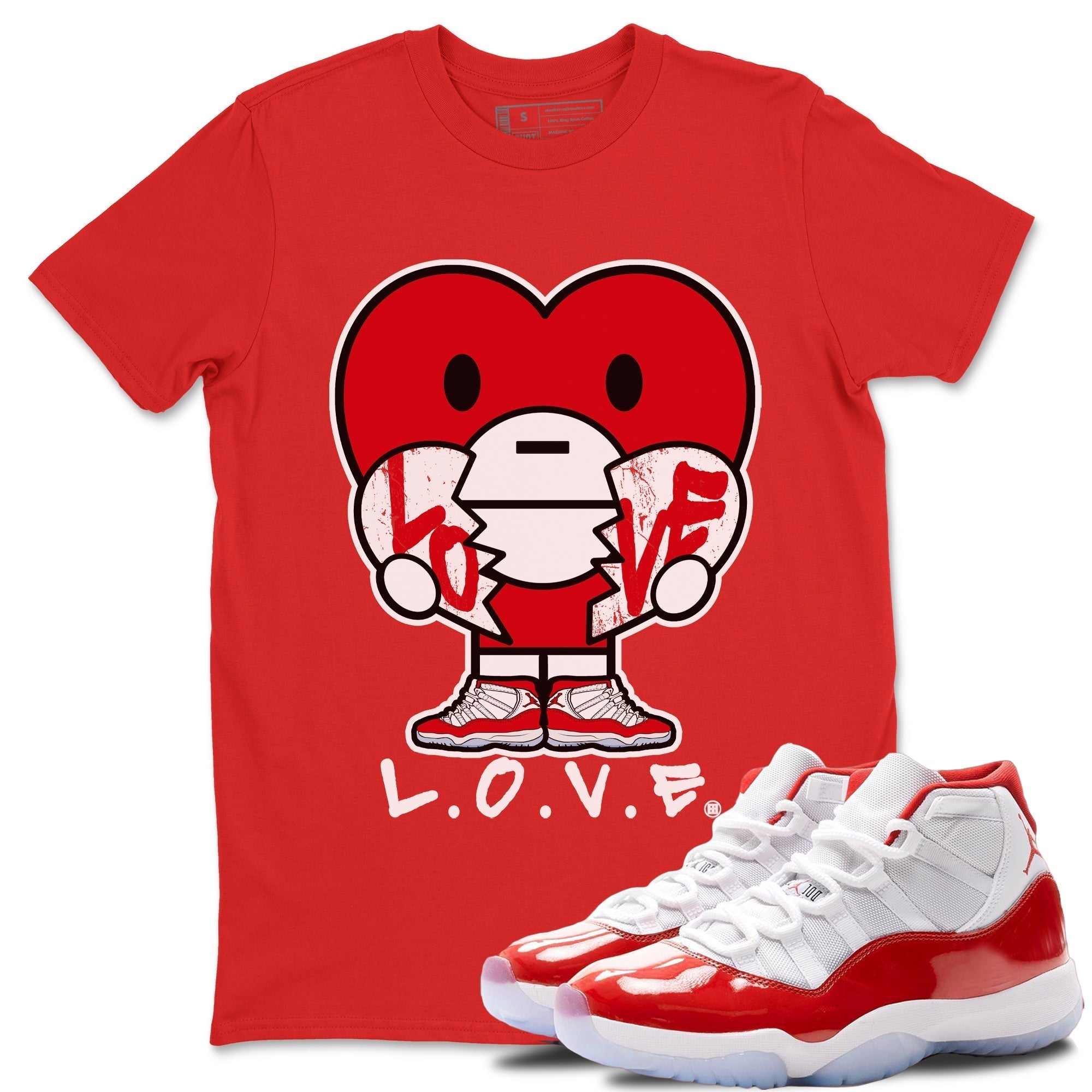L.O.V.E Unisex Tops - Air Jordan 11 Cherry