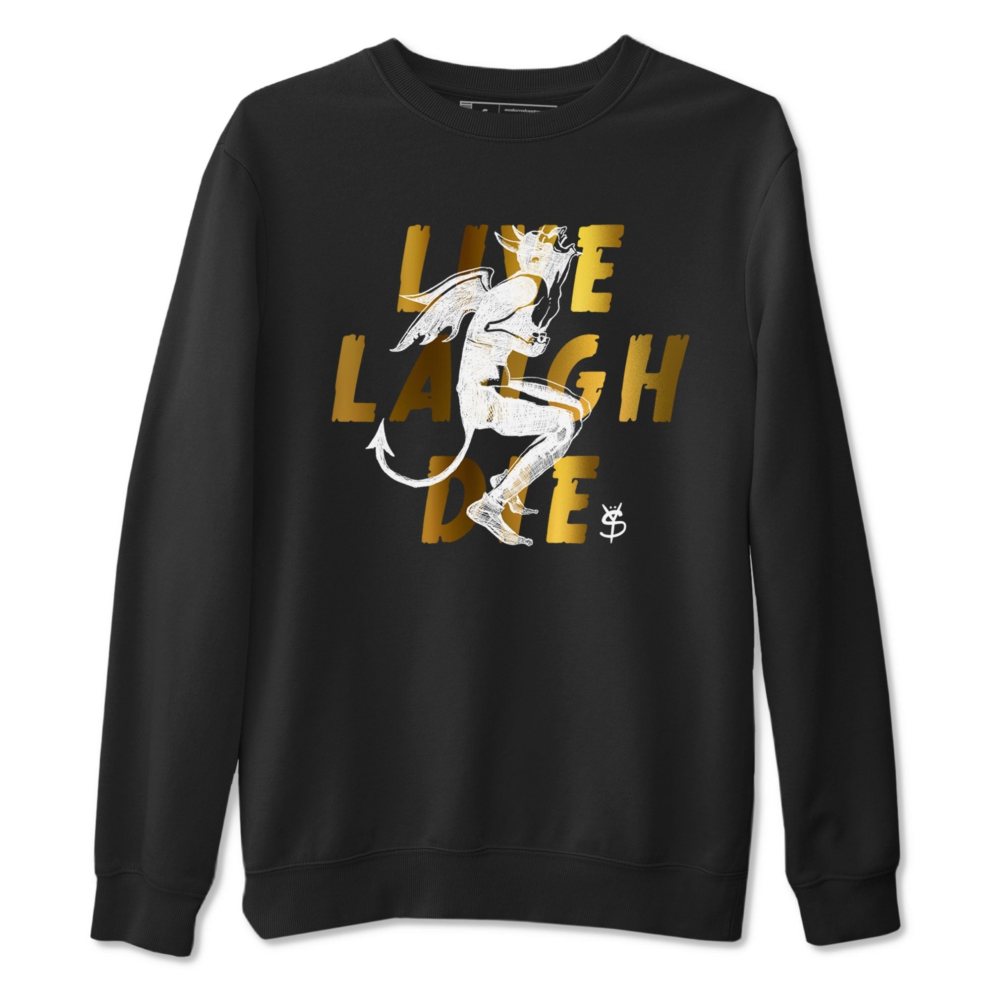 Laughing Devil snkmatch Tees - Air Jordan 1 Black Metallic Gold