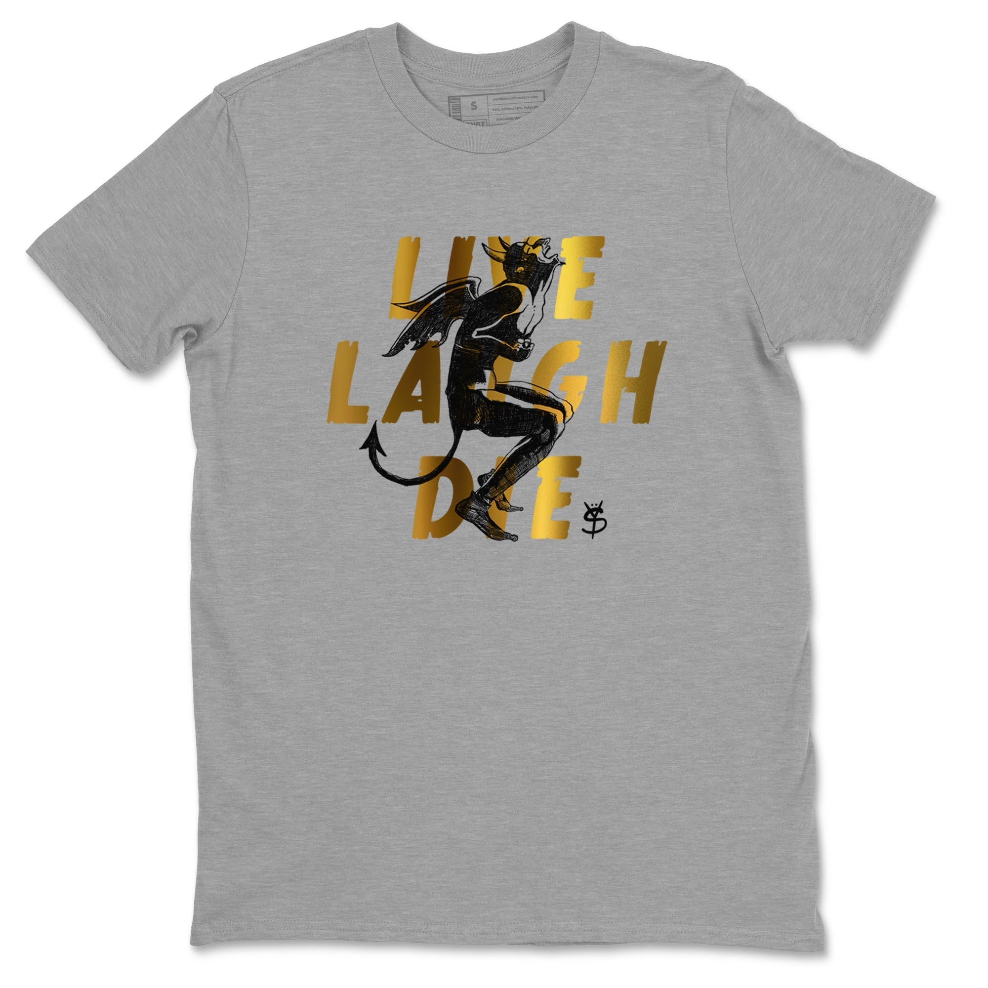 Laughing Devil snkmatch Tees - Air Jordan 1 Black Metallic Gold