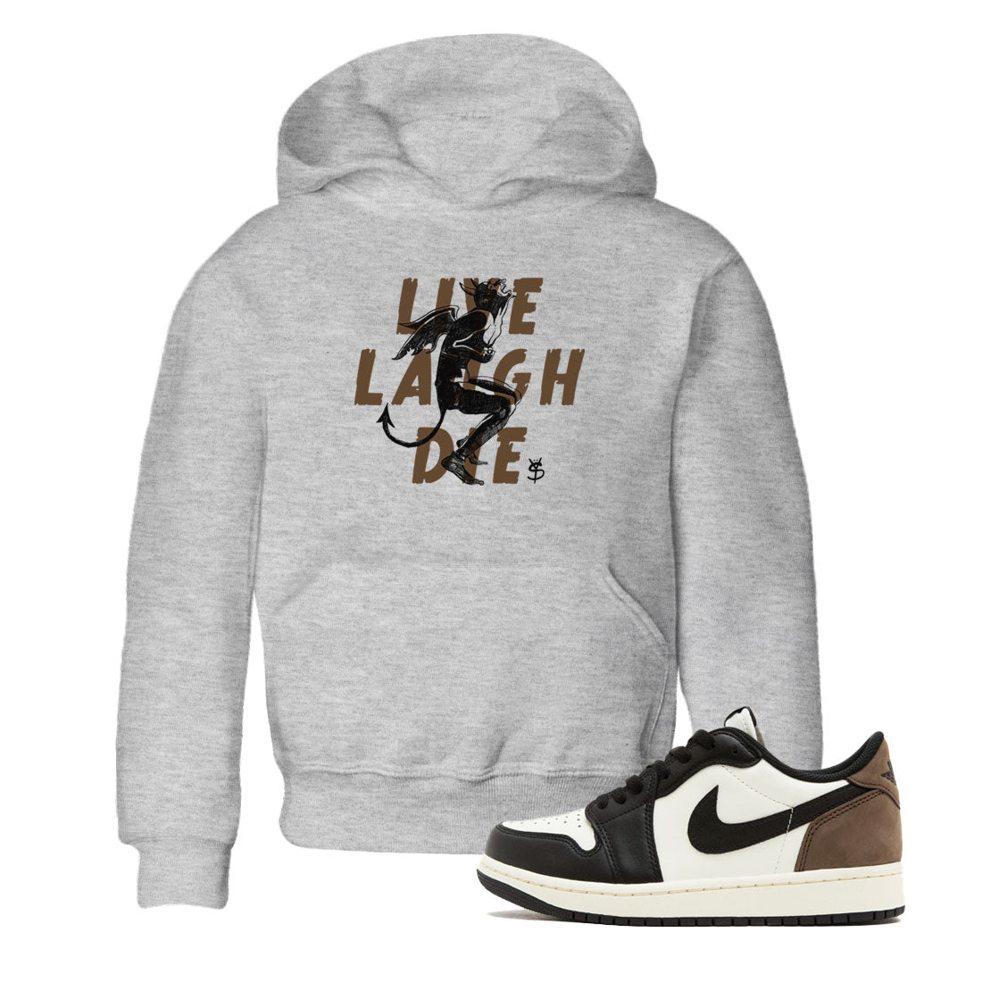 Laughing Devil snkmatch Tees Kids - Air Jordan 1 Mocha